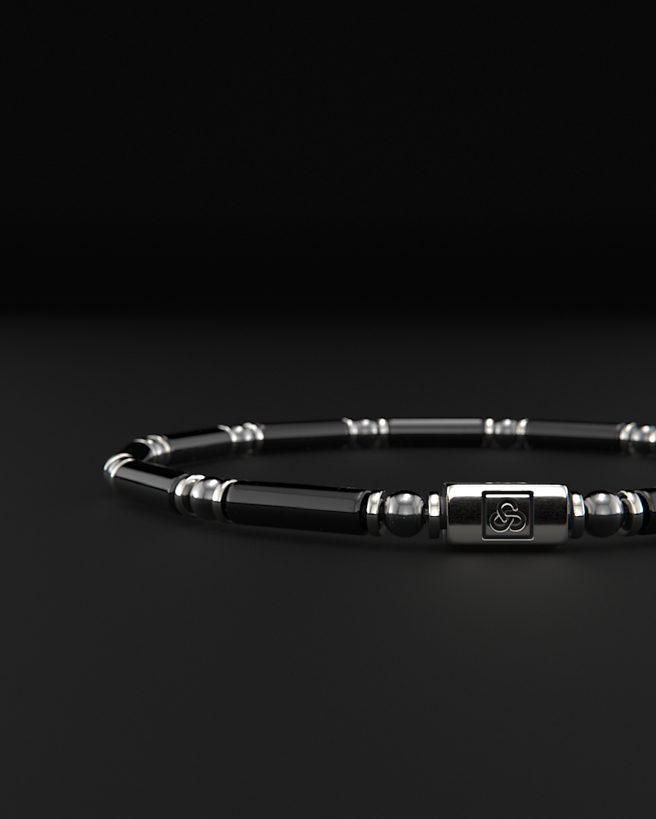 Onyx + Hematite Bracelet 4mm | PIPE