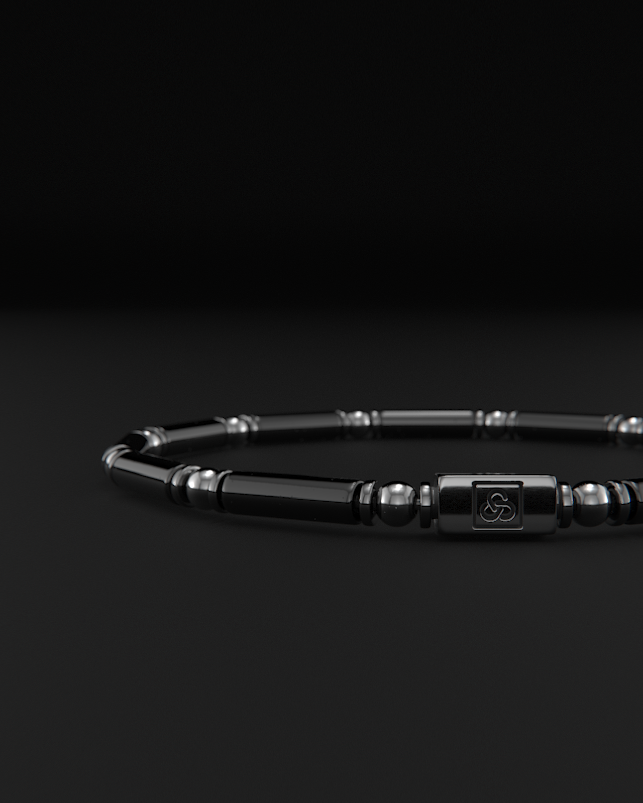 Onyx + Hematite Bracelet 4mm | PIPE