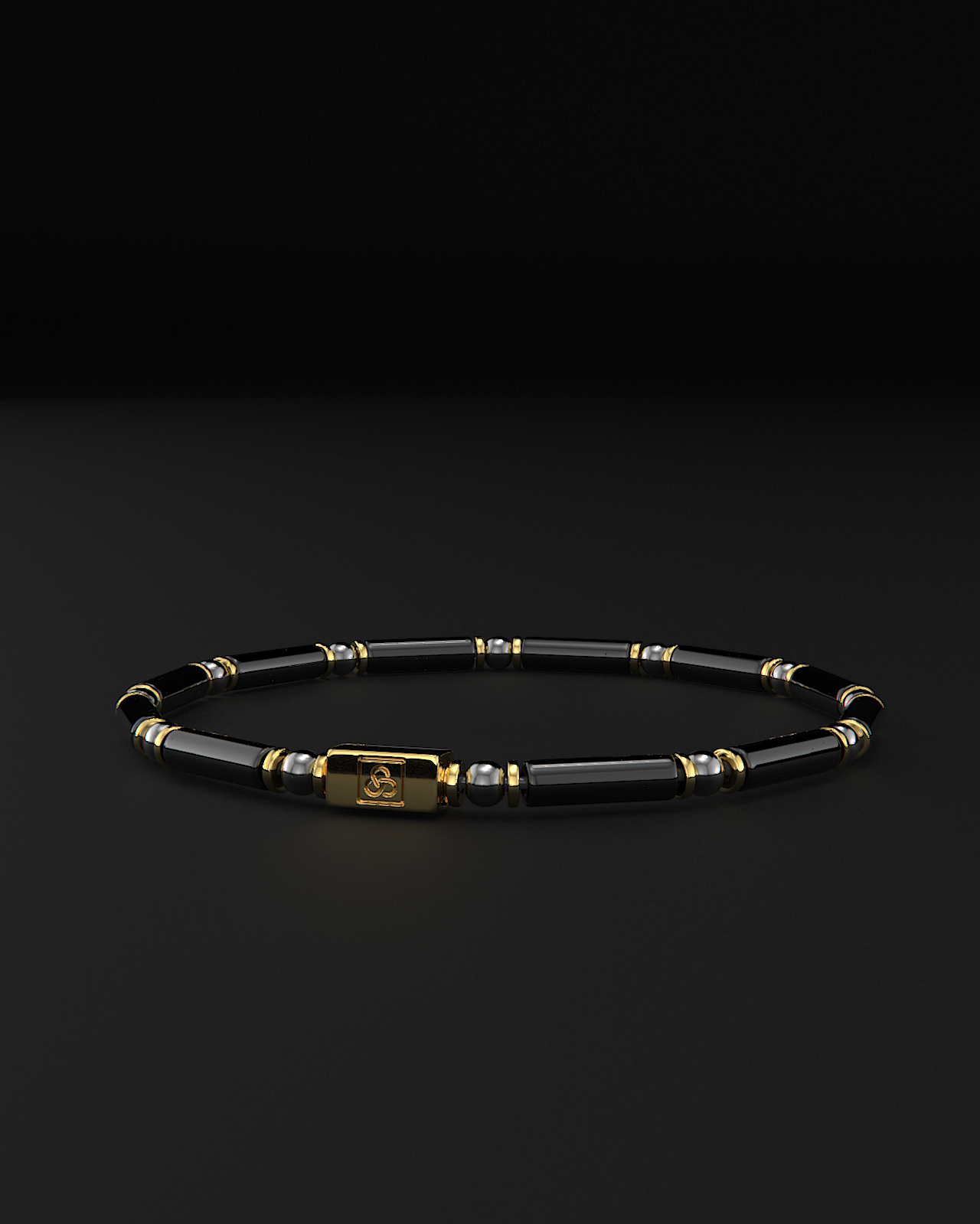Onyx + Hematite Bracelet 4mm | PIPE