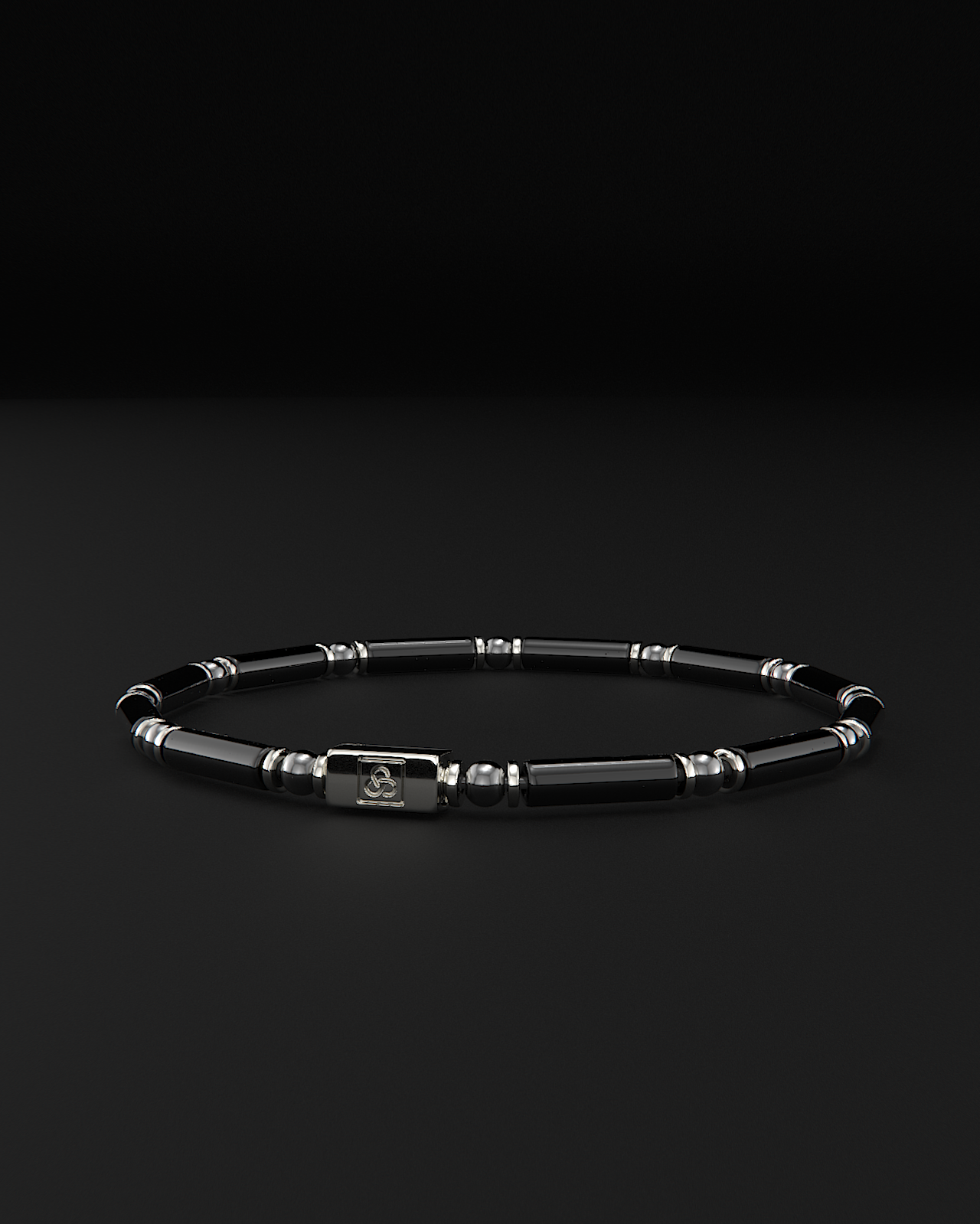 Onyx + Hematite Bracelet 4mm | PIPE