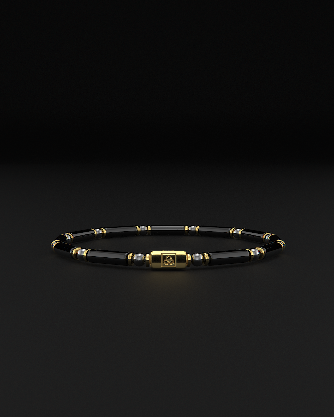 Onyx + Hematite Bracelet 4mm | PIPE