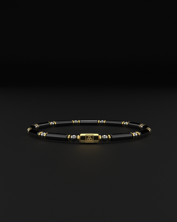 Onyx + Hematite Bracelet 4mm | PIPE