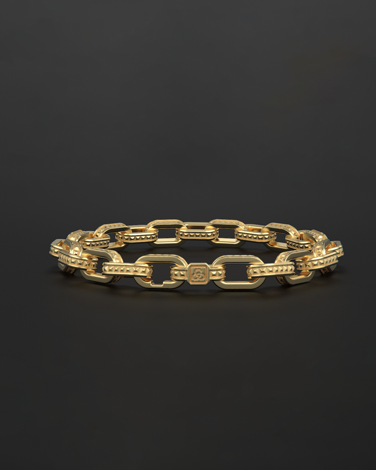 Pulsera de cadena cruda #3
