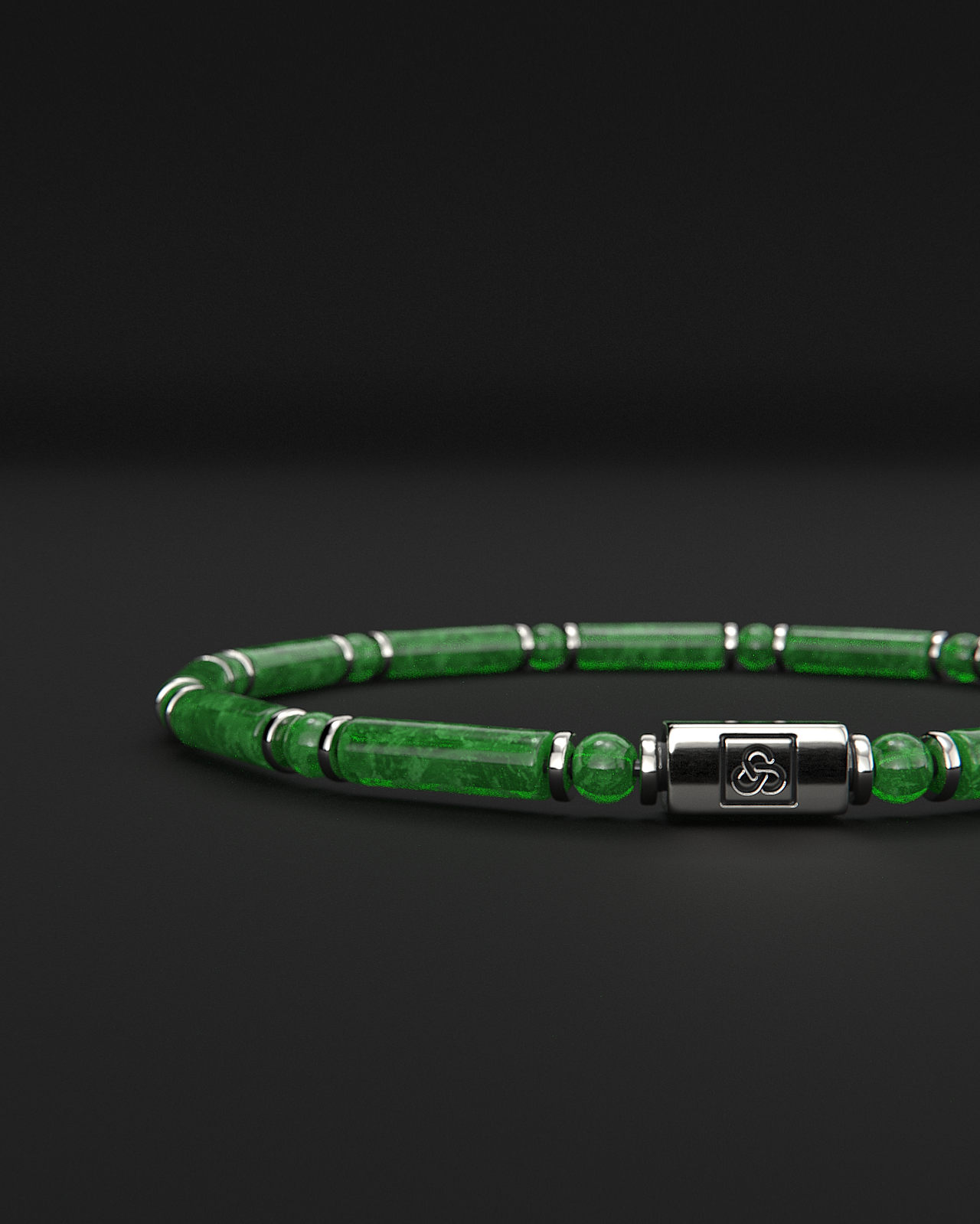 Emerald Jade Bracelet 4mm | PIPE