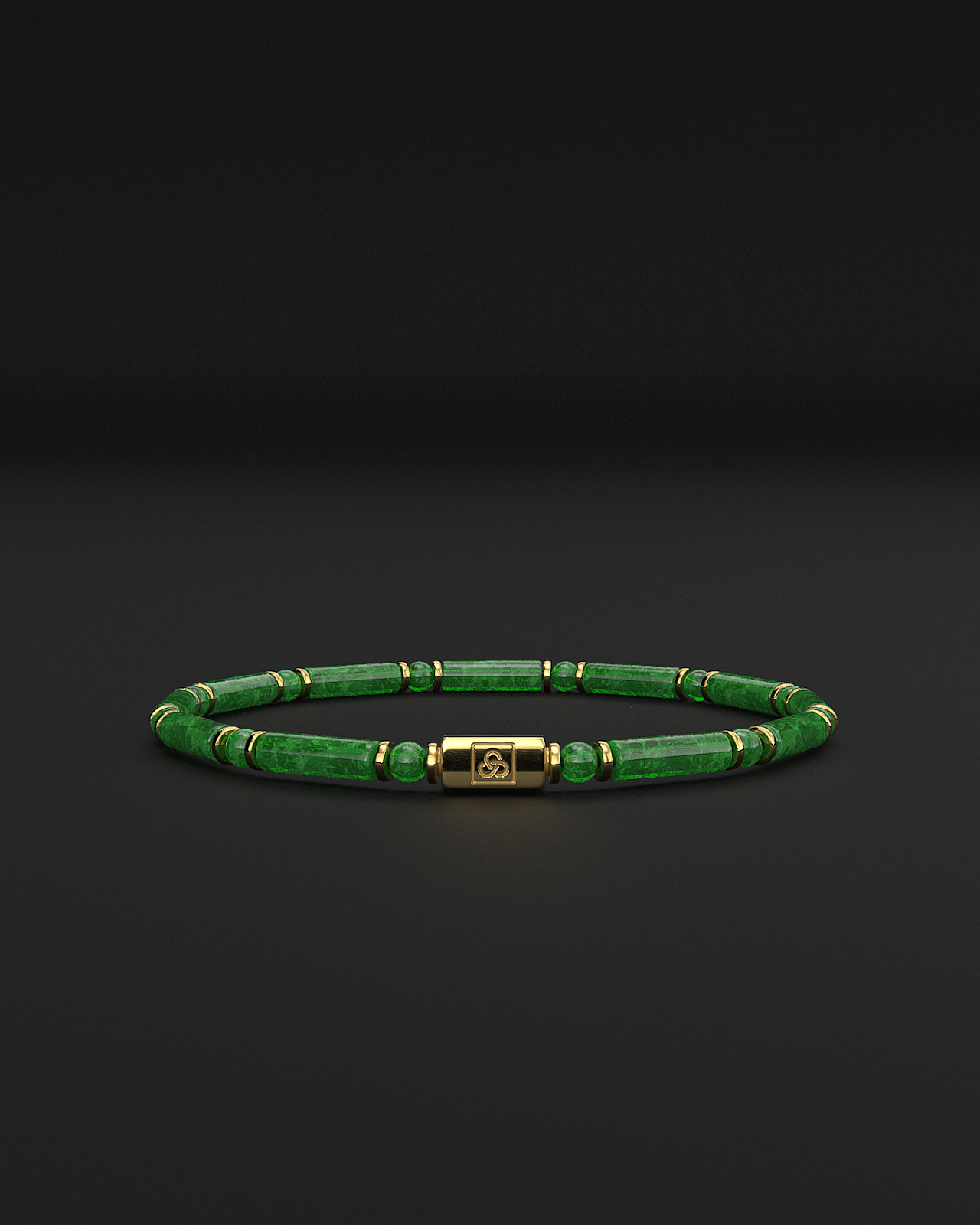 Emerald Jade Bracelet 4mm | PIPE