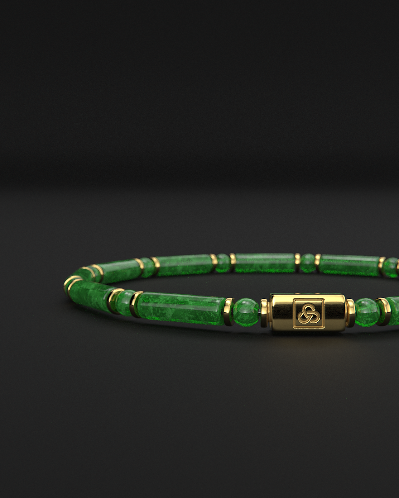 Emerald Jade Bracelet 4mm | PIPE