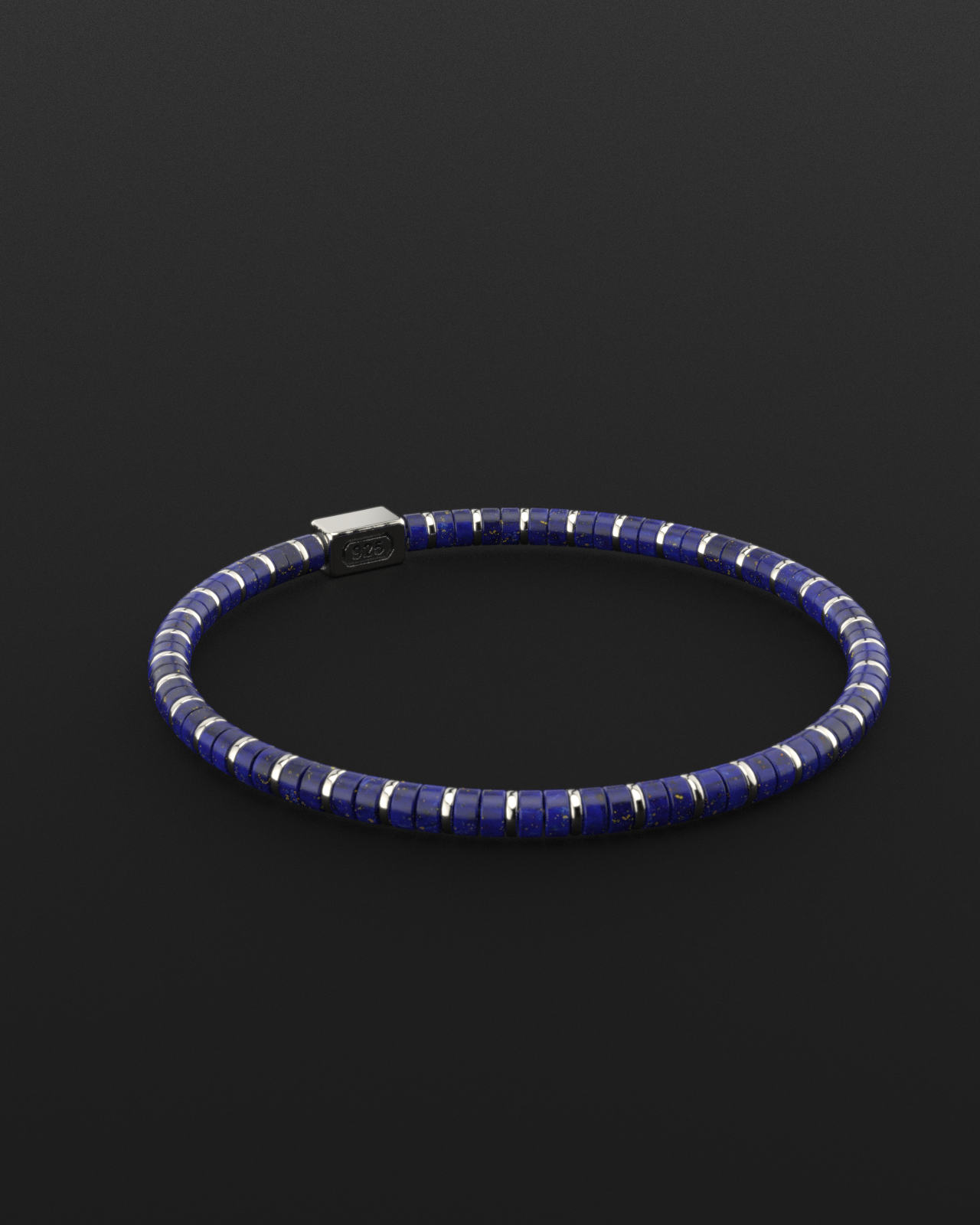 Lapis Lazuli Bracelet 4mm | Spacer #2