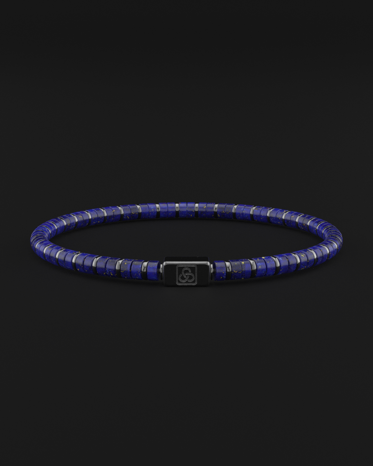 Lapis Lazuli Bracelet 4mm | Spacer #2