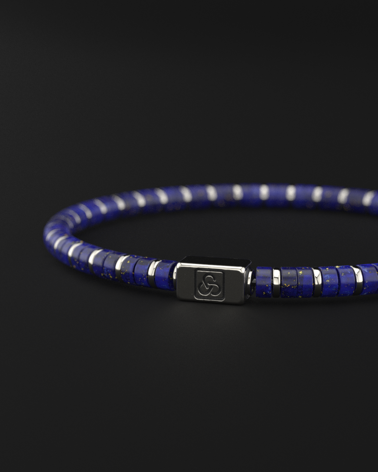 Lapis Lazuli Bracelet 4mm | Spacer #2