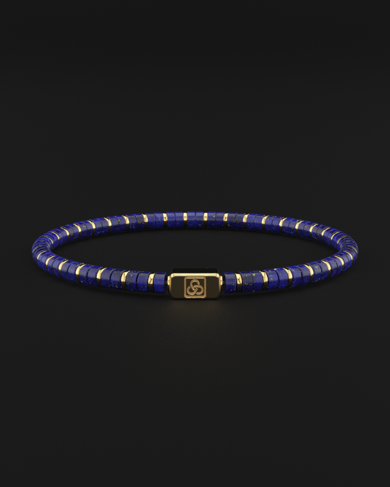 Lapis Lazuli Bracelet 4mm | Spacer #2