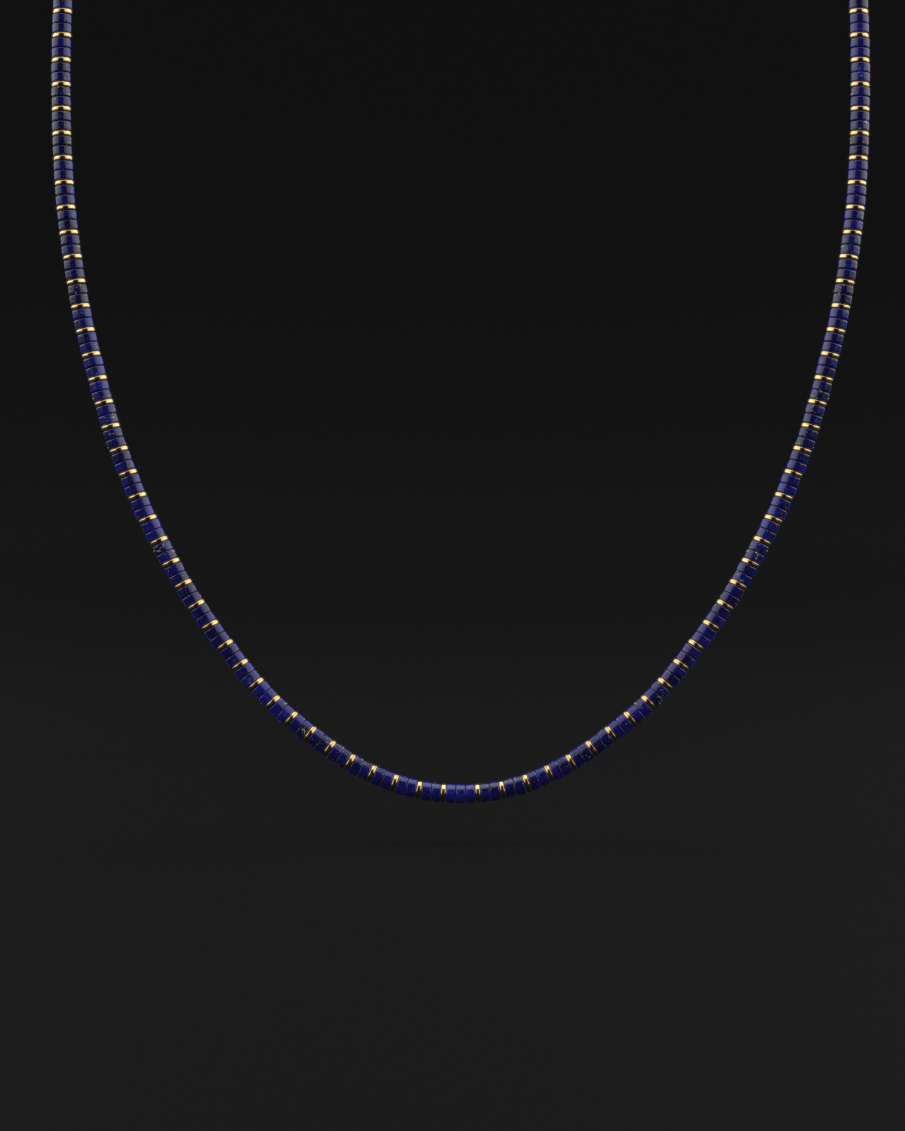 Lapis Lazuli Necklace 4mm | Spacer#2