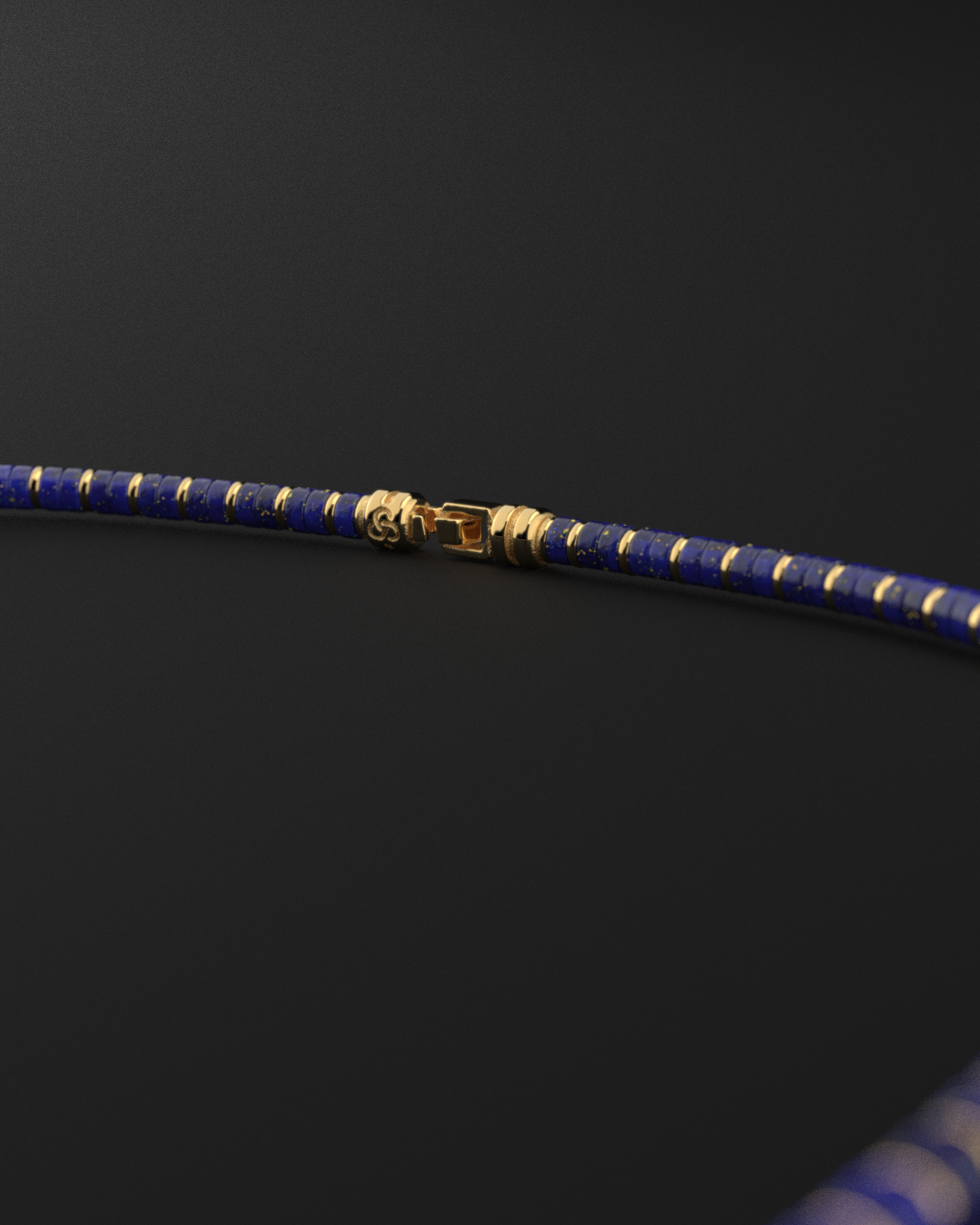 Lapis Lazuli Necklace 4mm | Spacer#2