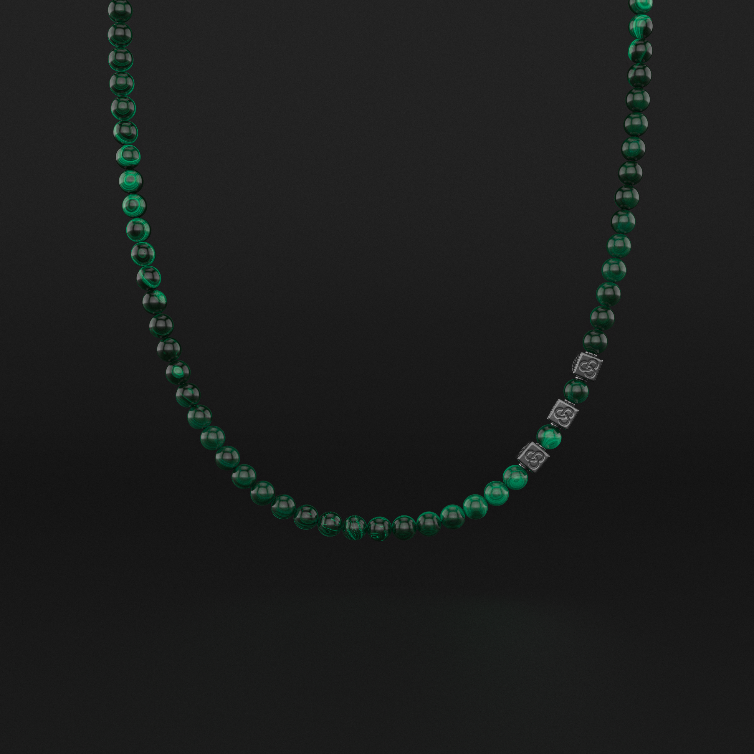 Green Malachite Necklace 8mm | Essential