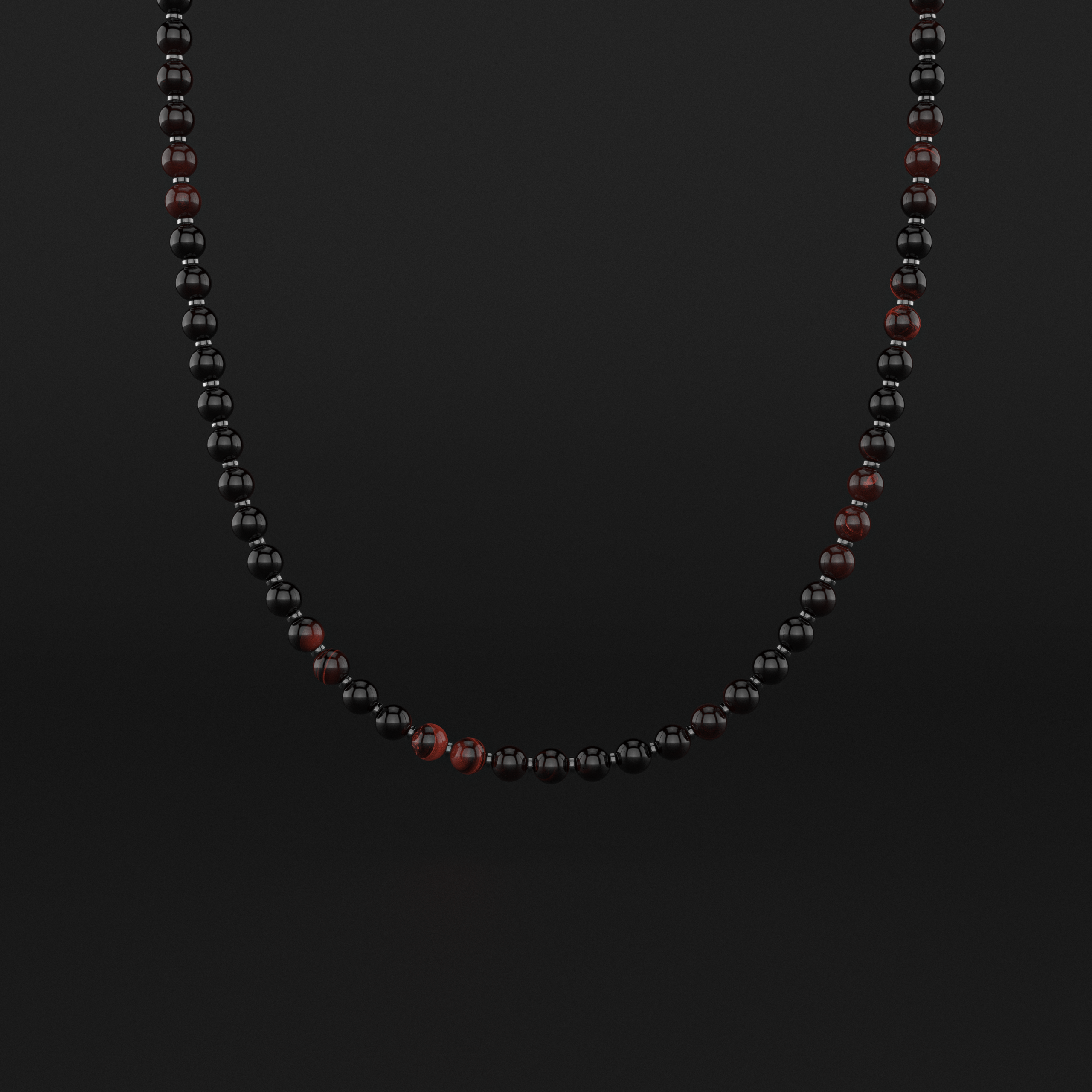 Red Tiger Eye Necklace 8mm | Prayer