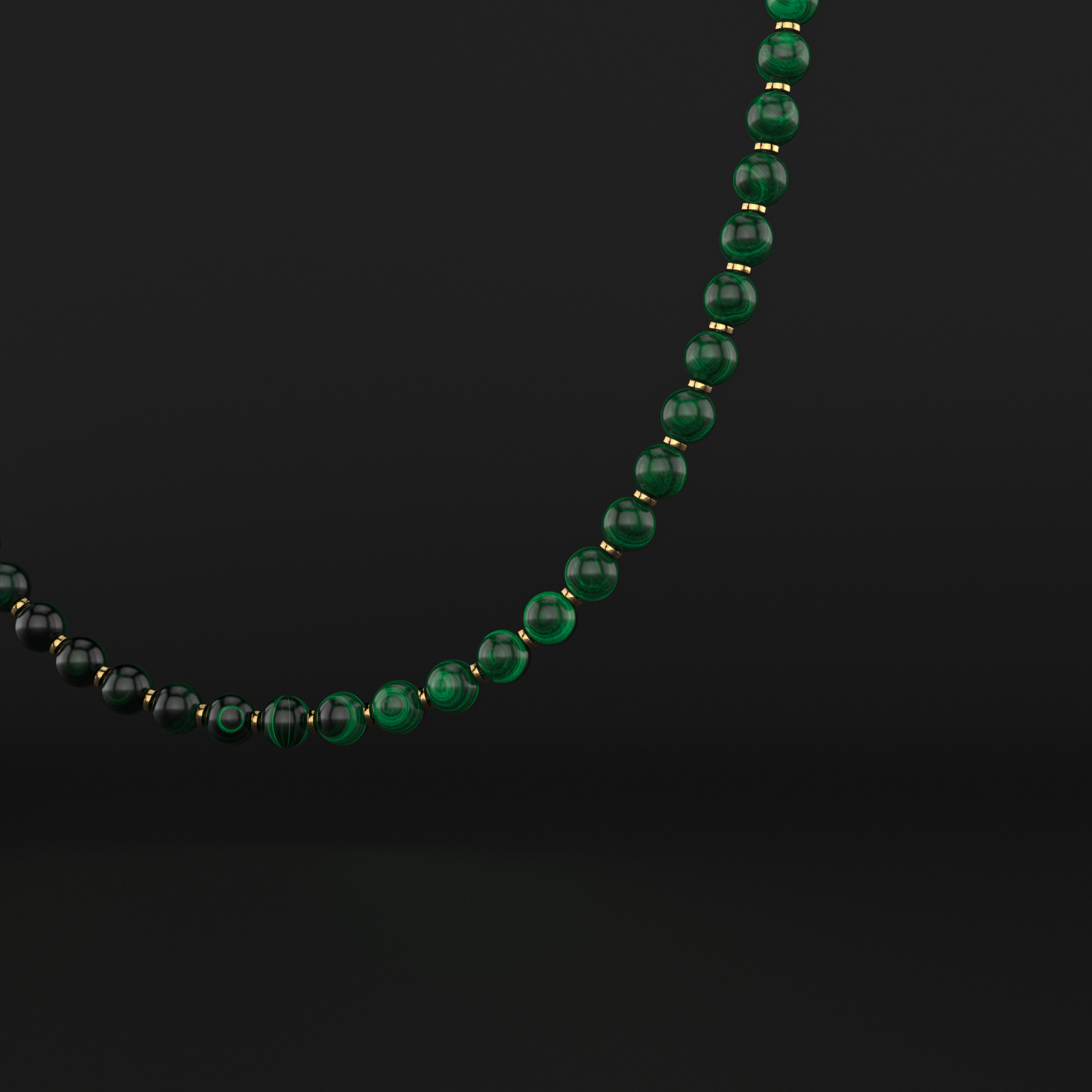 Green Malachite Necklace 8mm | Prayer