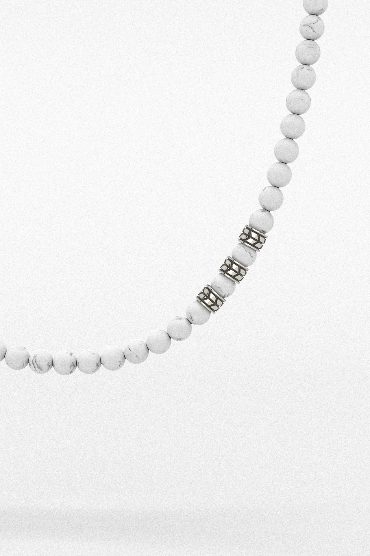 Howlite Necklace 8mm | Royale