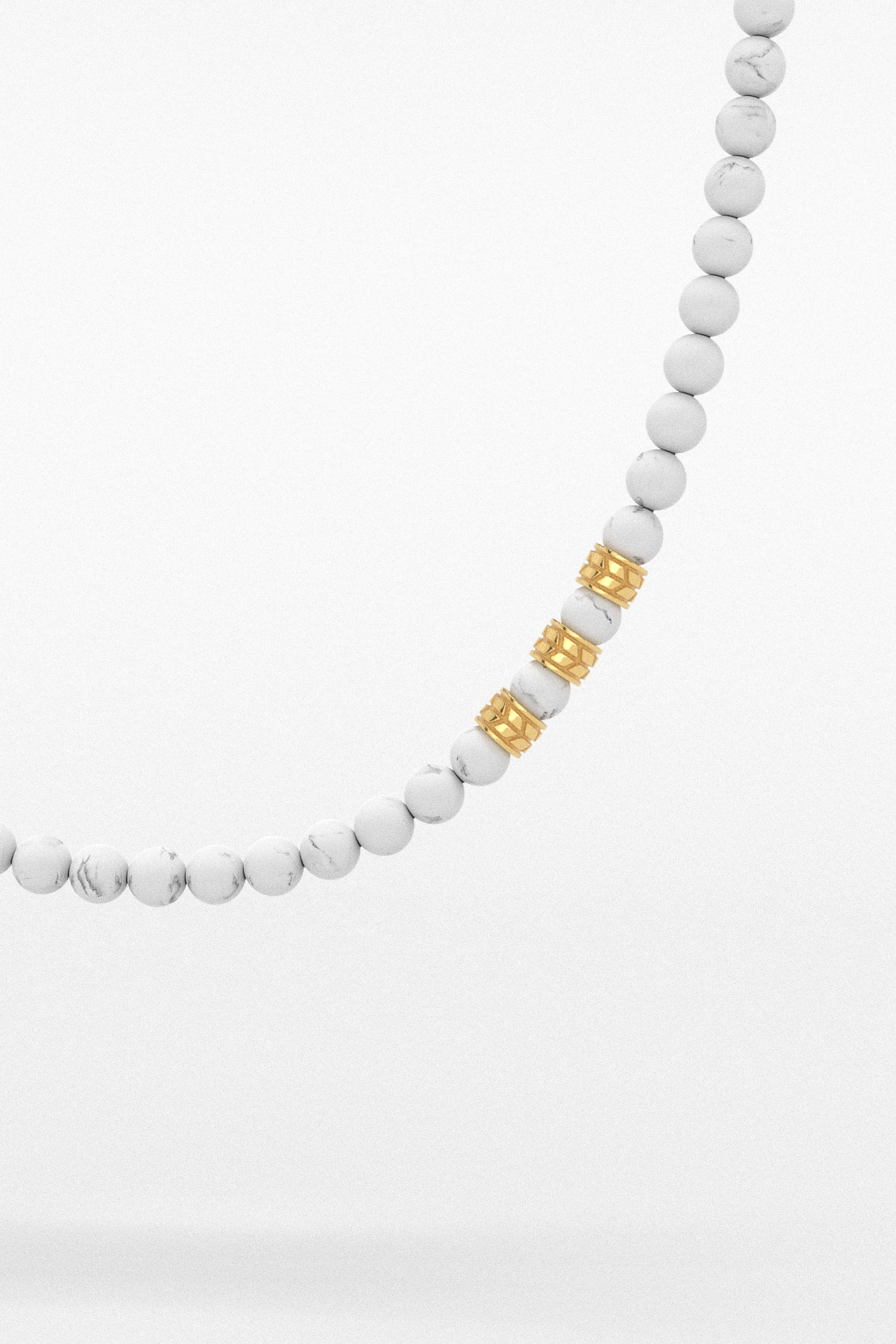 Howlite Necklace 8mm | Royale