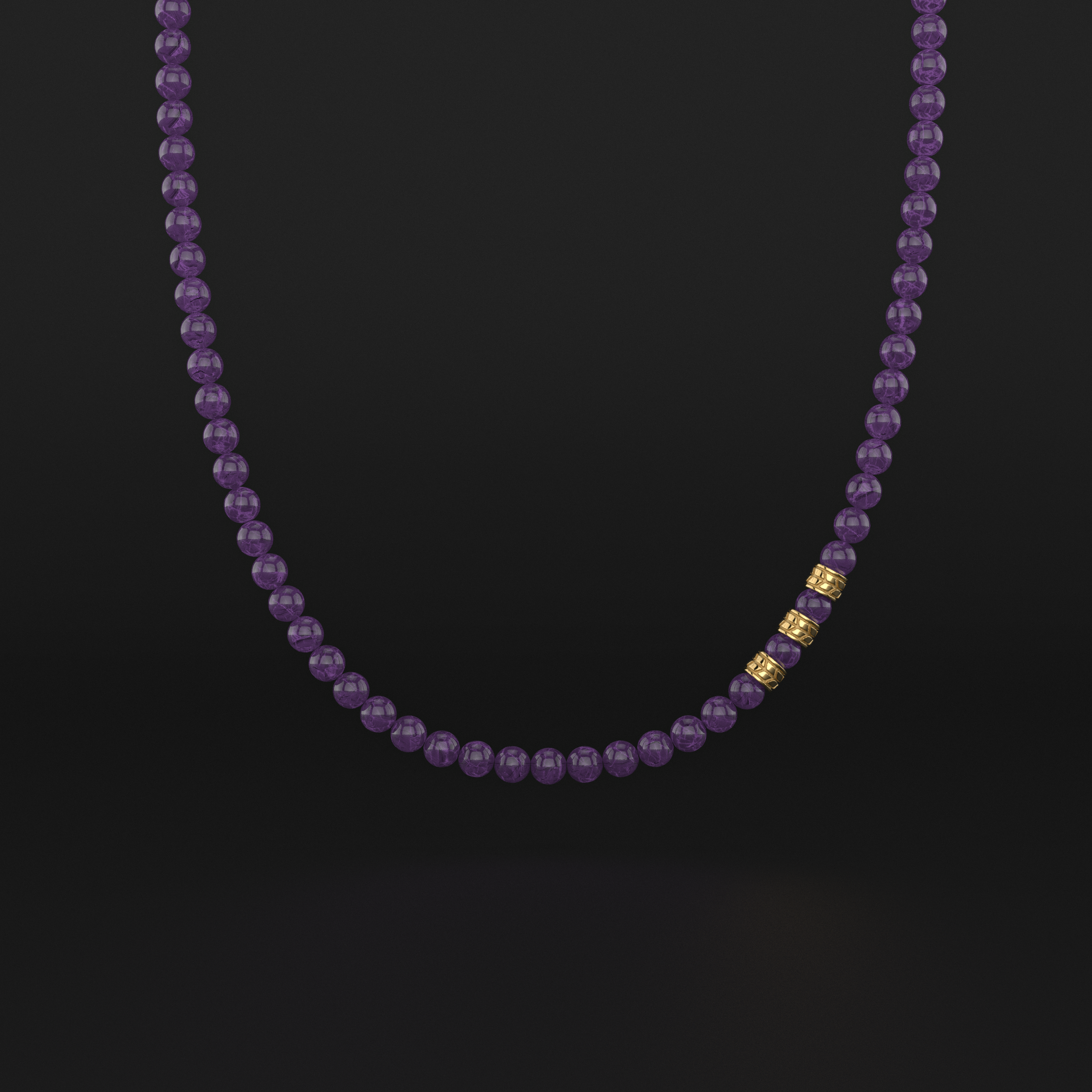 Amethyst Necklace 8mm | Royale