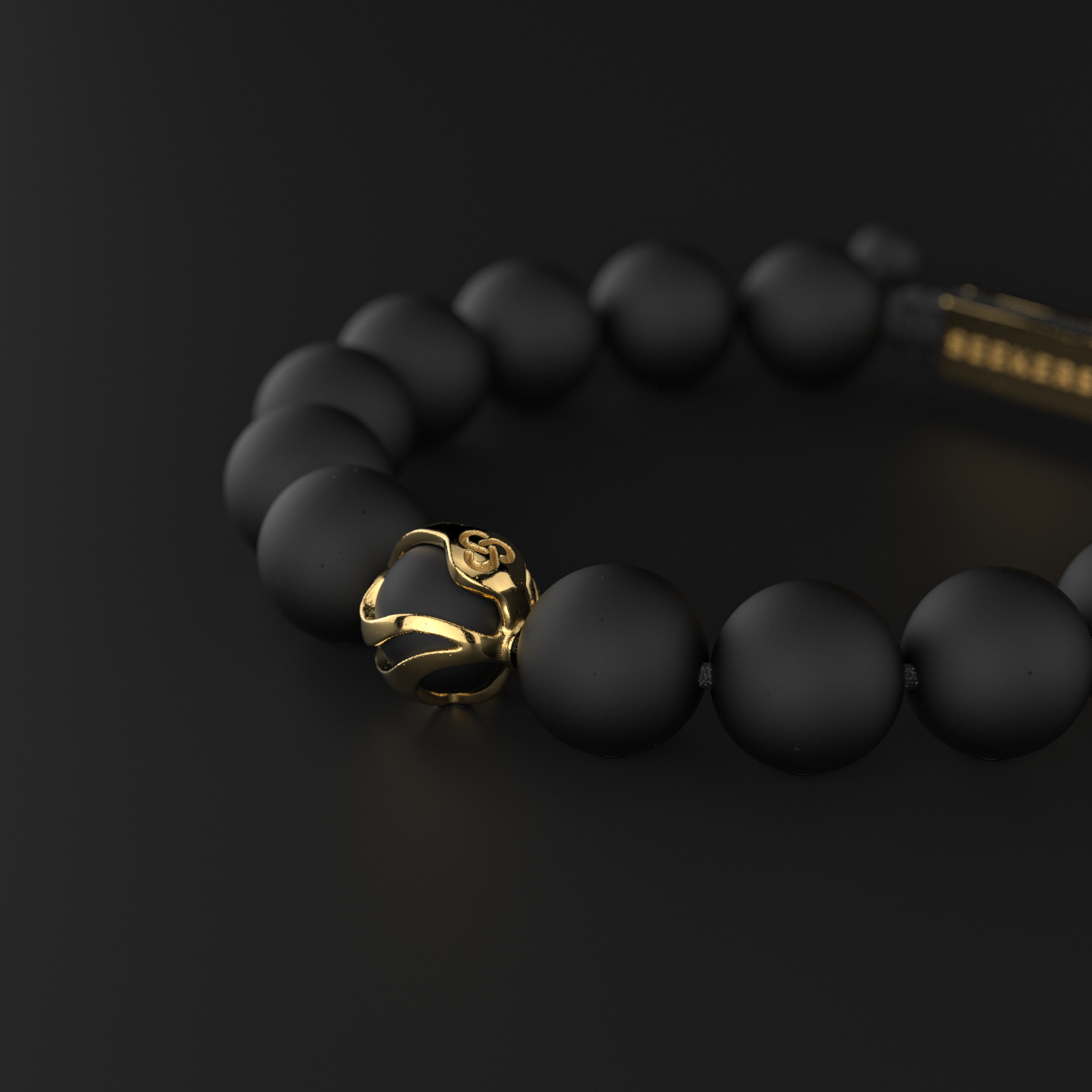 ONYX MATTE BRACELET 12MM | WAVES