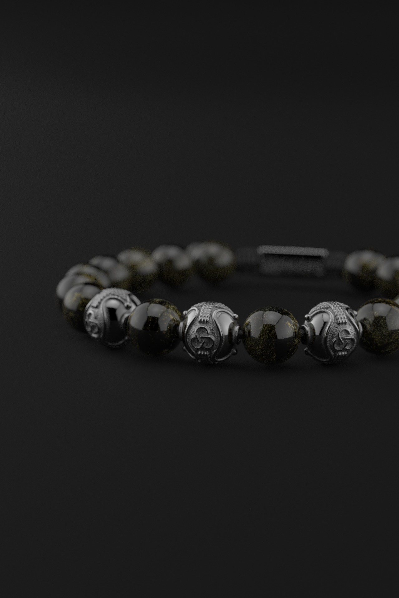 Obsidian Bracelet 10mm | Premium