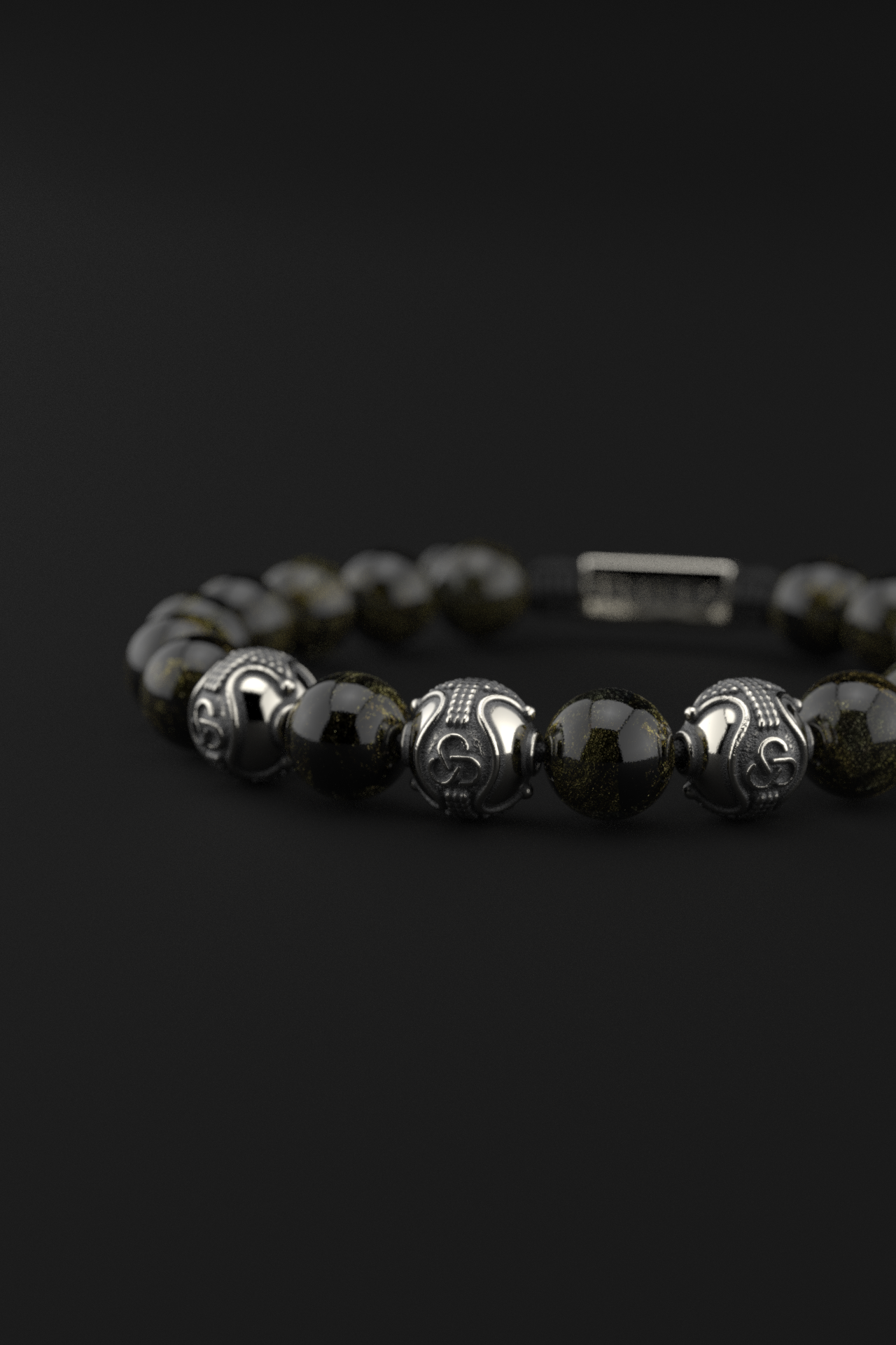 Obsidian Bracelet 10mm | Premium