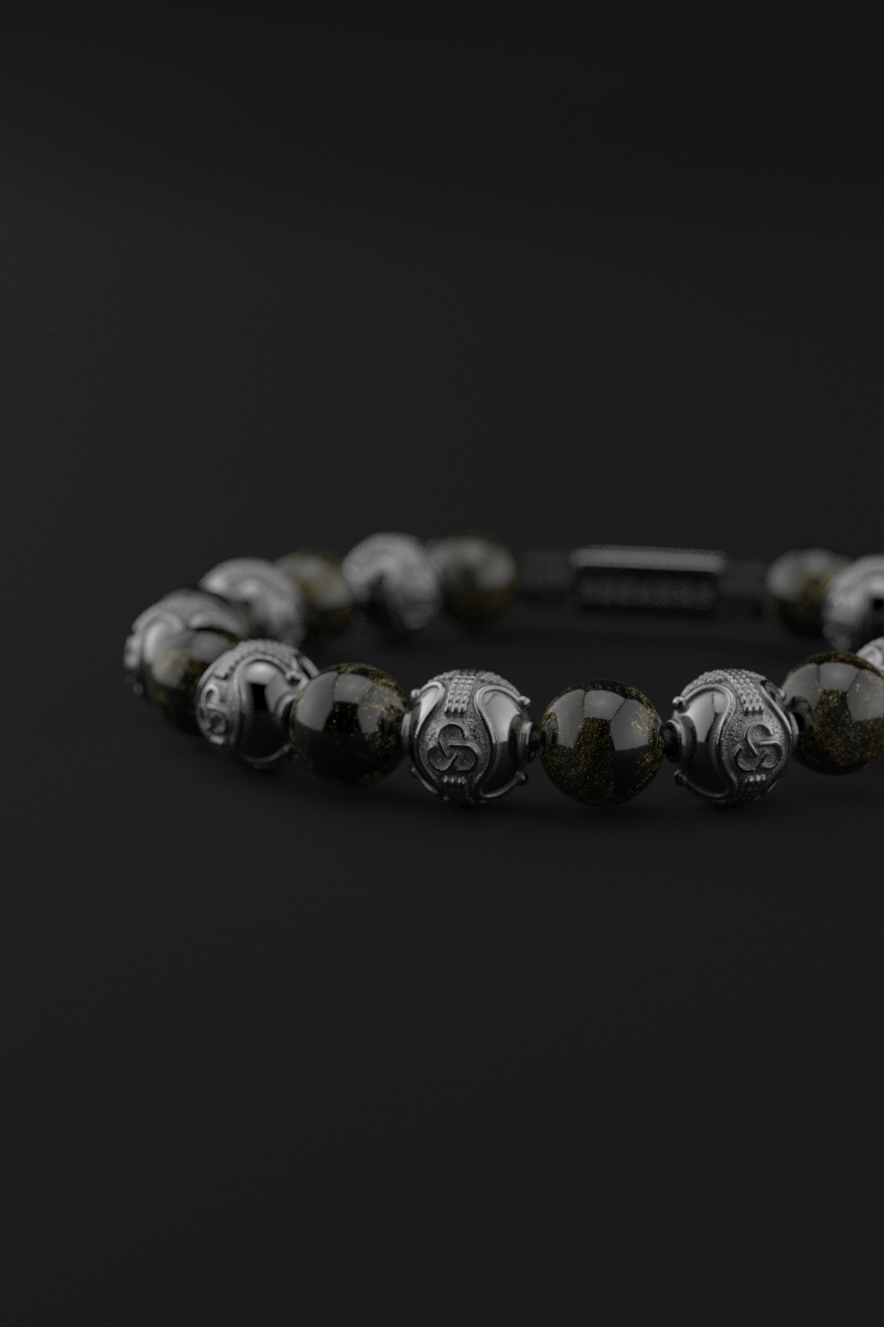 Obsidian Bracelet 10mm | Prestige