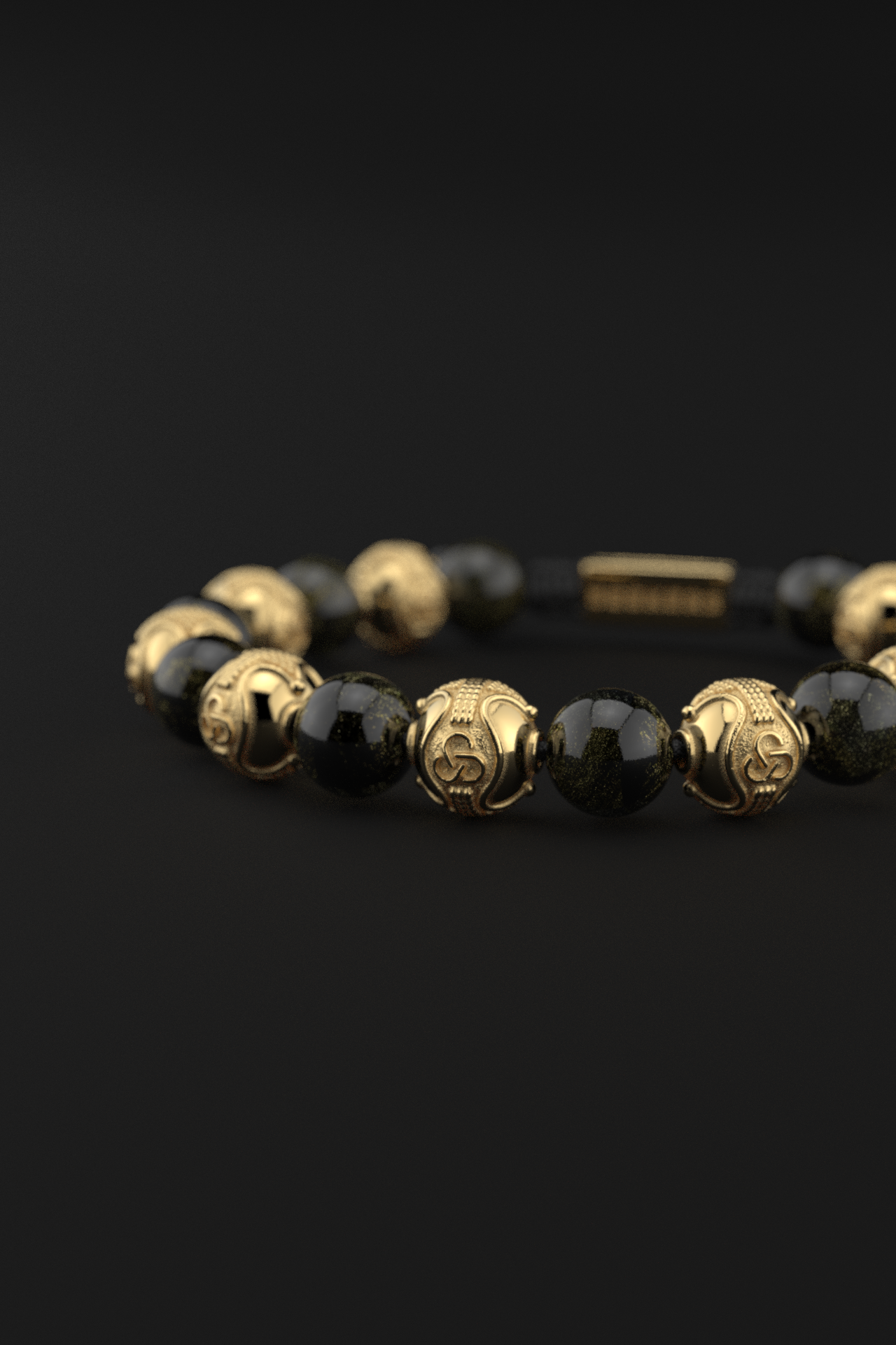 Obsidian Bracelet 10mm | Prestige