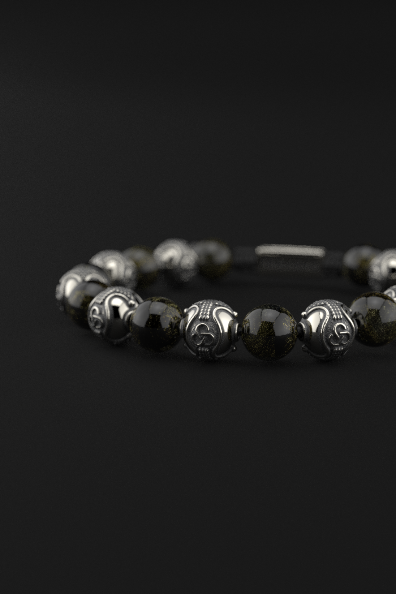 Obsidian Bracelet 10mm | Prestige