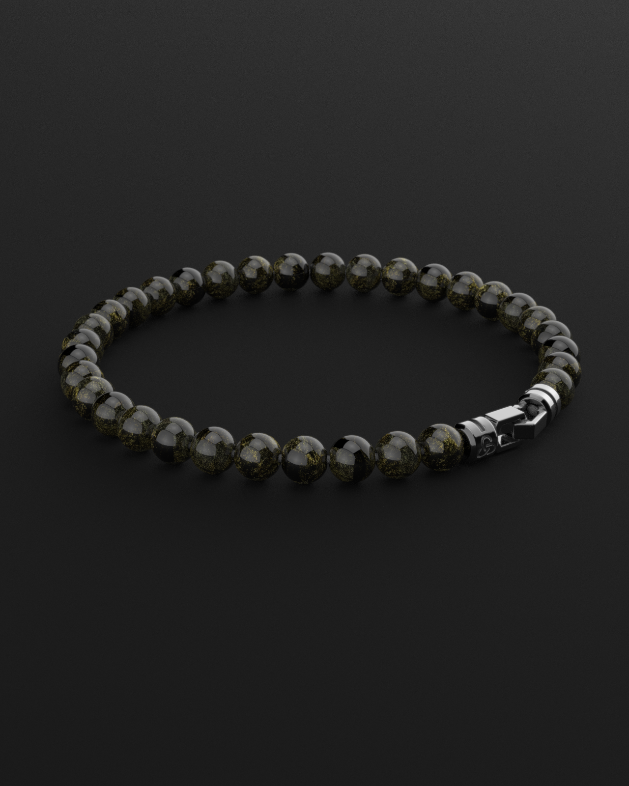 Obsidian Bracelet 6mm | VERTEX