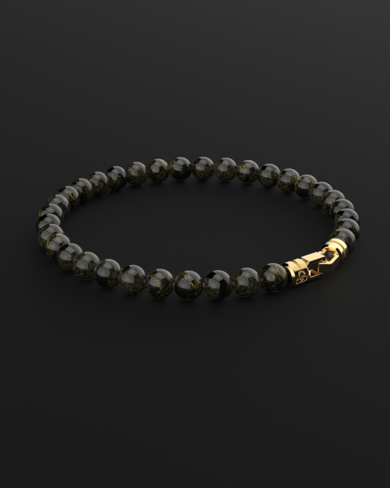 Obsidian Bracelet 6mm | VERTEX