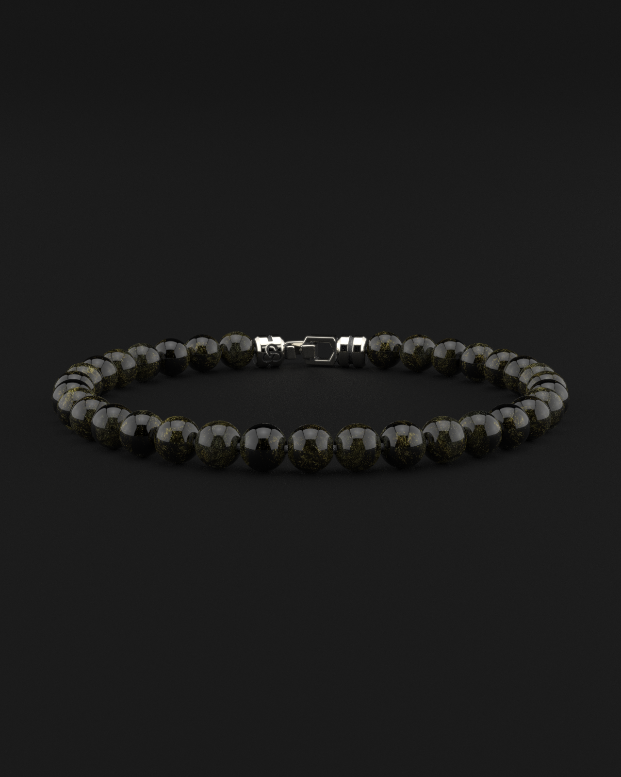 Obsidian Bracelet 6mm | VERTEX