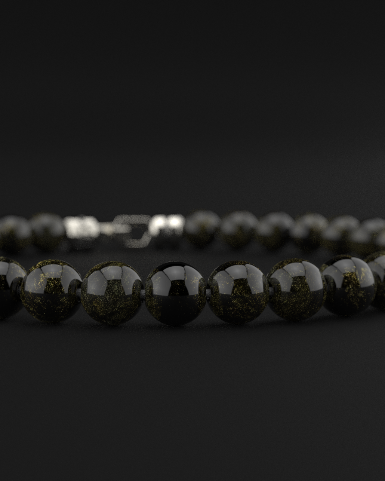 Obsidian Bracelet 6mm | VERTEX