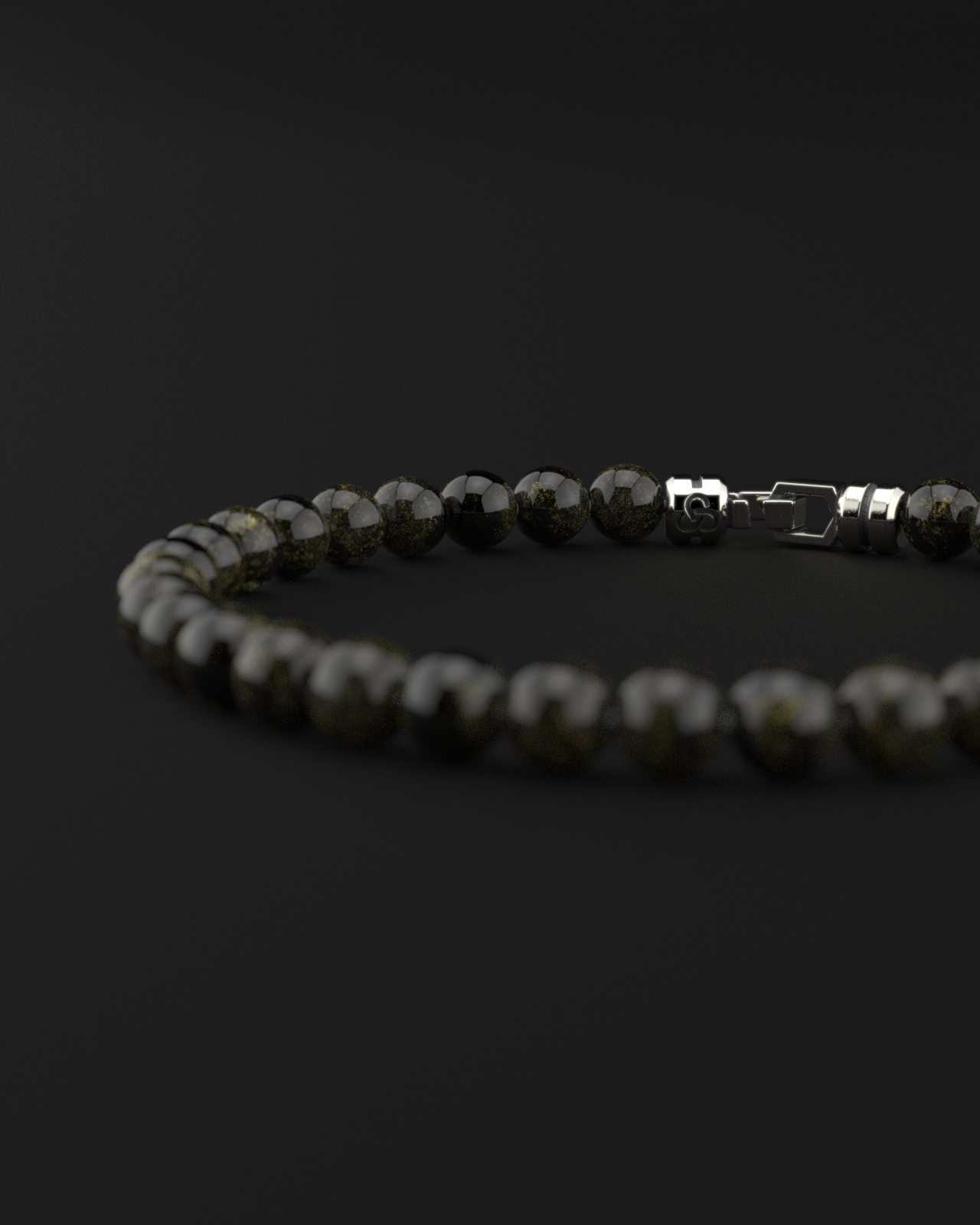 Obsidian Bracelet 6mm | VERTEX