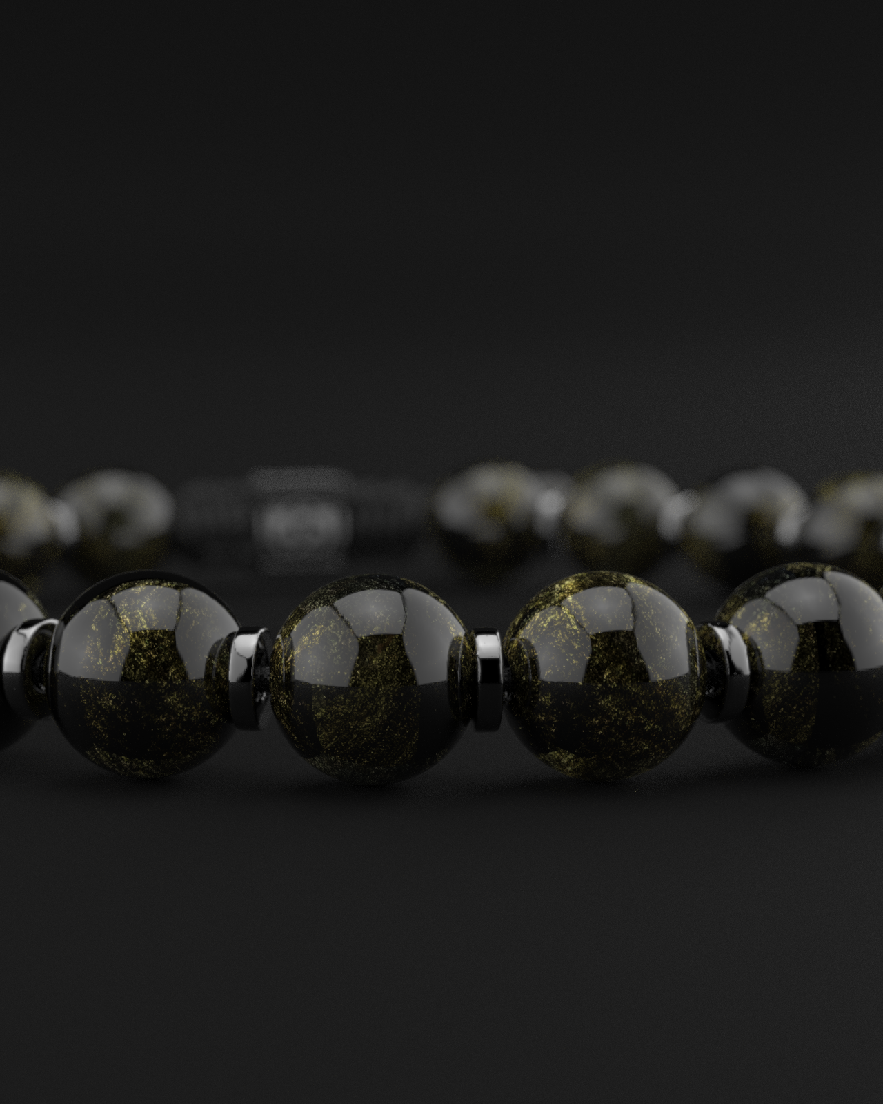 Obsidian Bracelet 8mm | Prayer