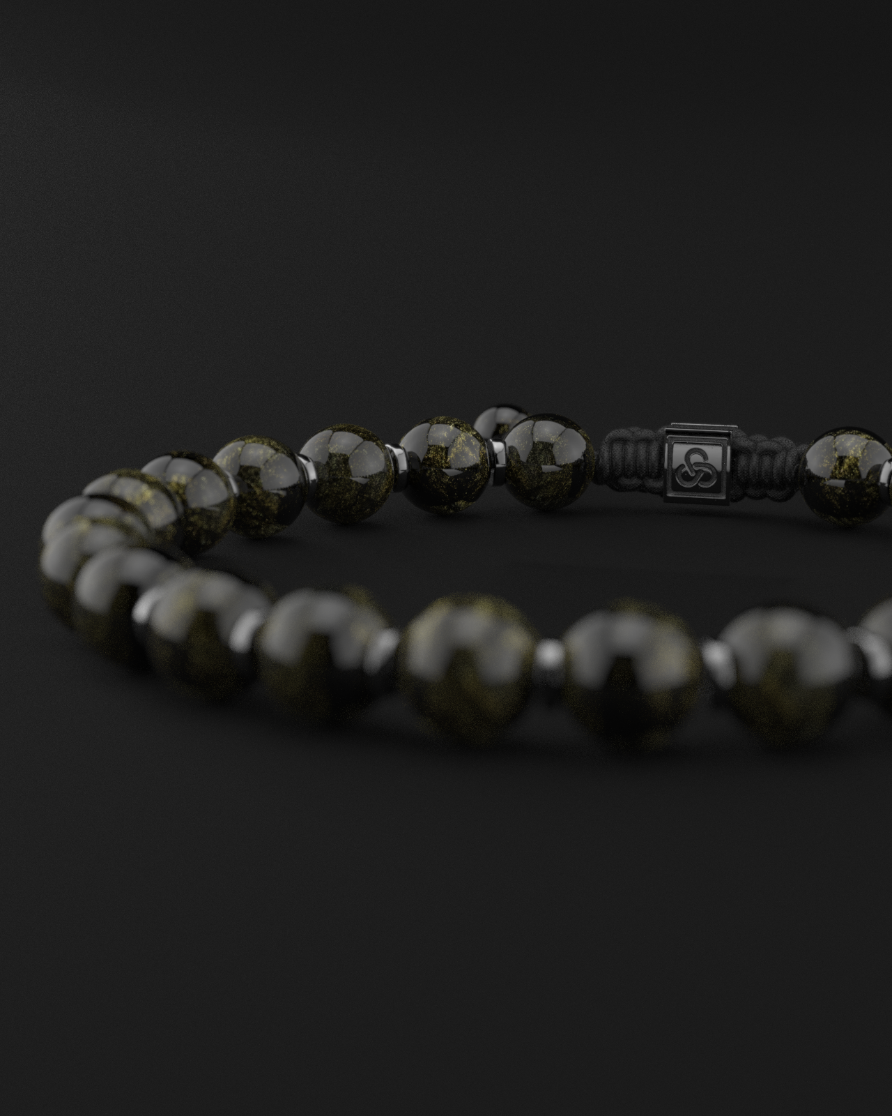 Obsidian Bracelet 8mm | Prayer