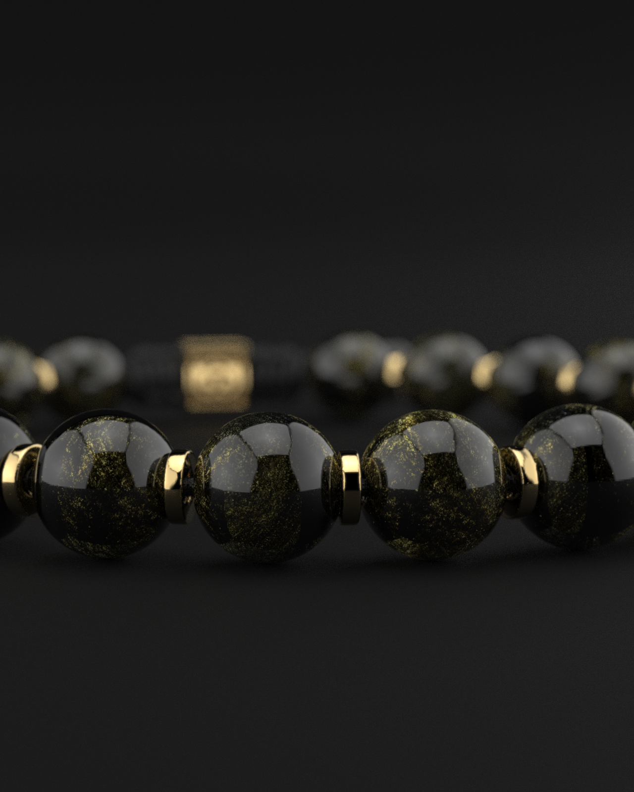 Obsidian Bracelet 8mm | Prayer