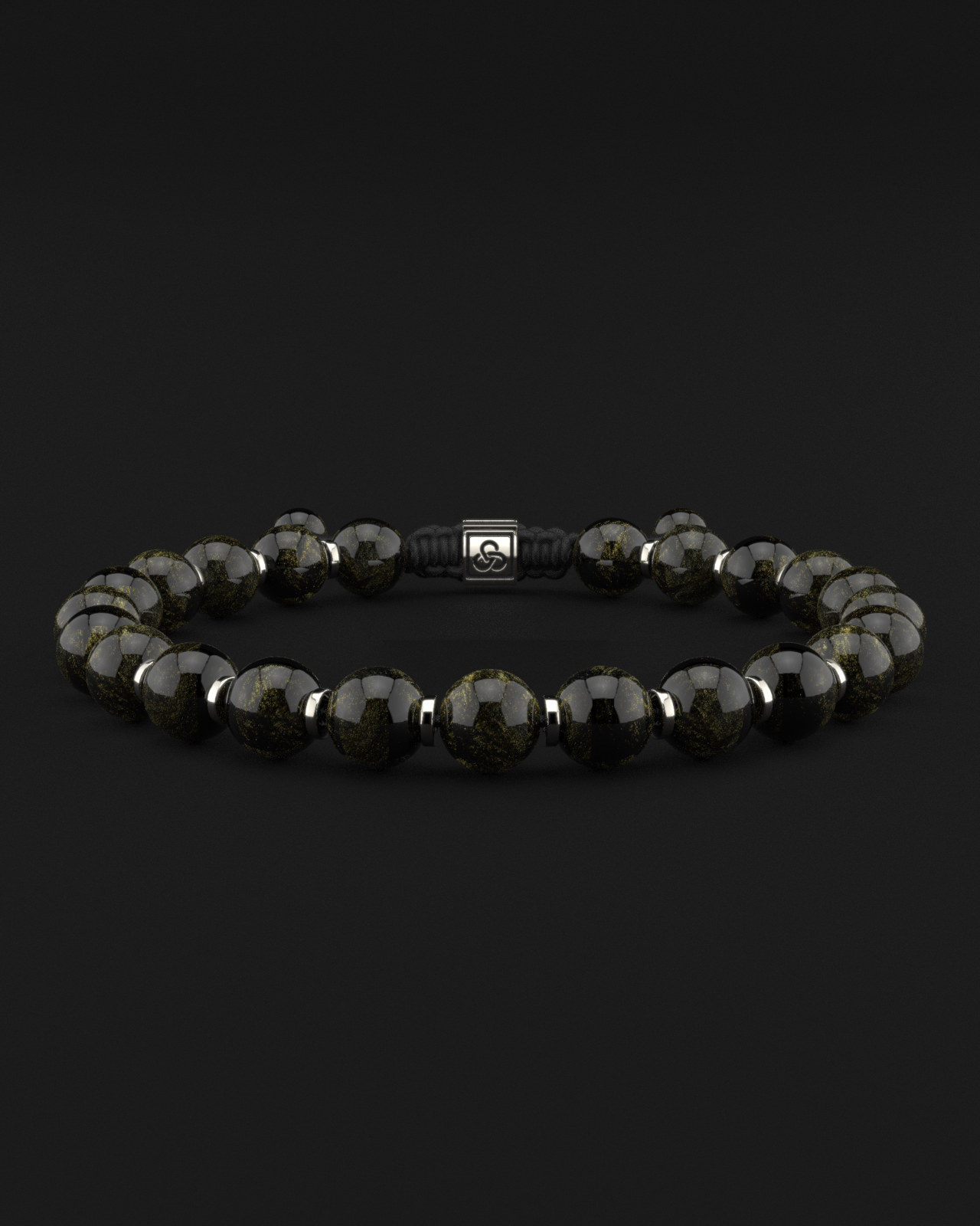 Obsidian Bracelet 8mm | Prayer