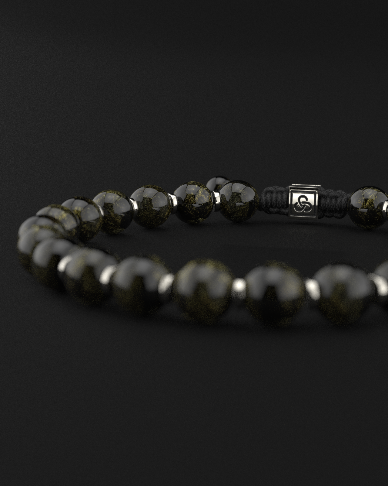 Obsidian Bracelet 8mm | Prayer