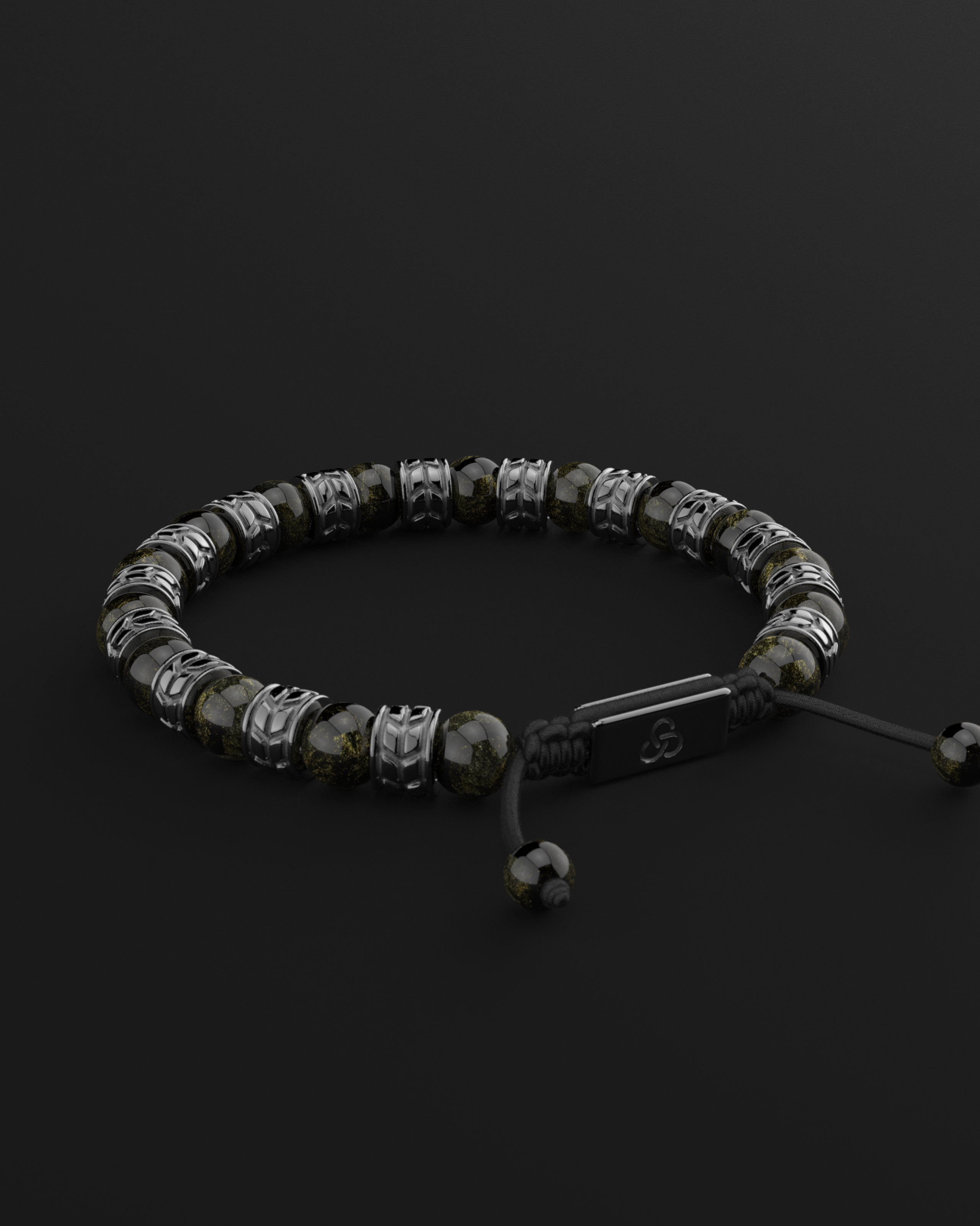 Obsidian Bracelet 8mm | Royale