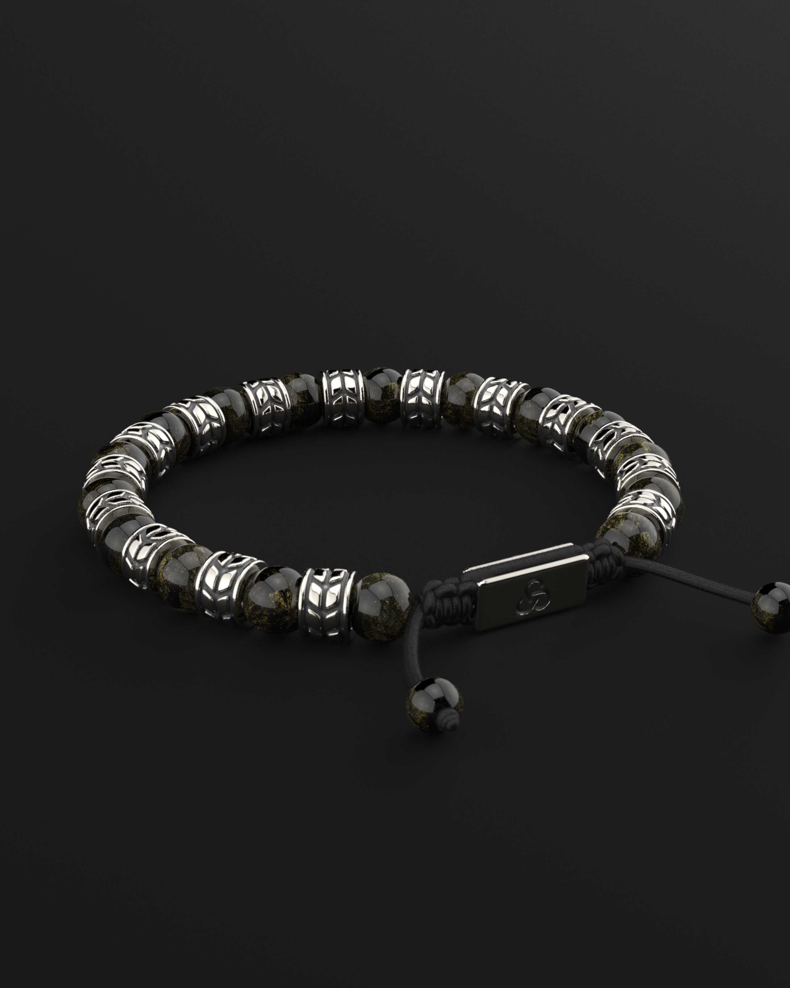 Obsidian Bracelet 8mm | Royale