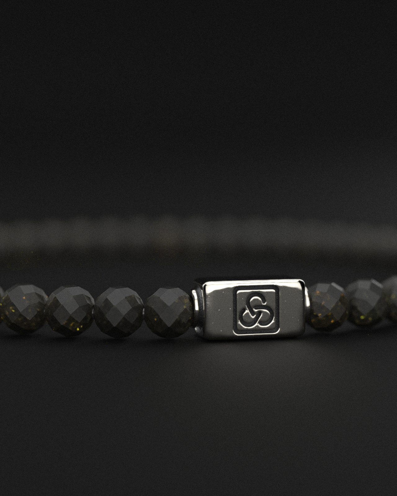 Obsidian Bracelet Faceted 4mm | Essential