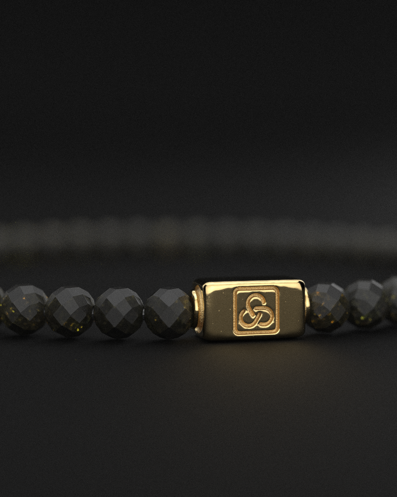 Obsidian Bracelet Faceted 4mm | Essential