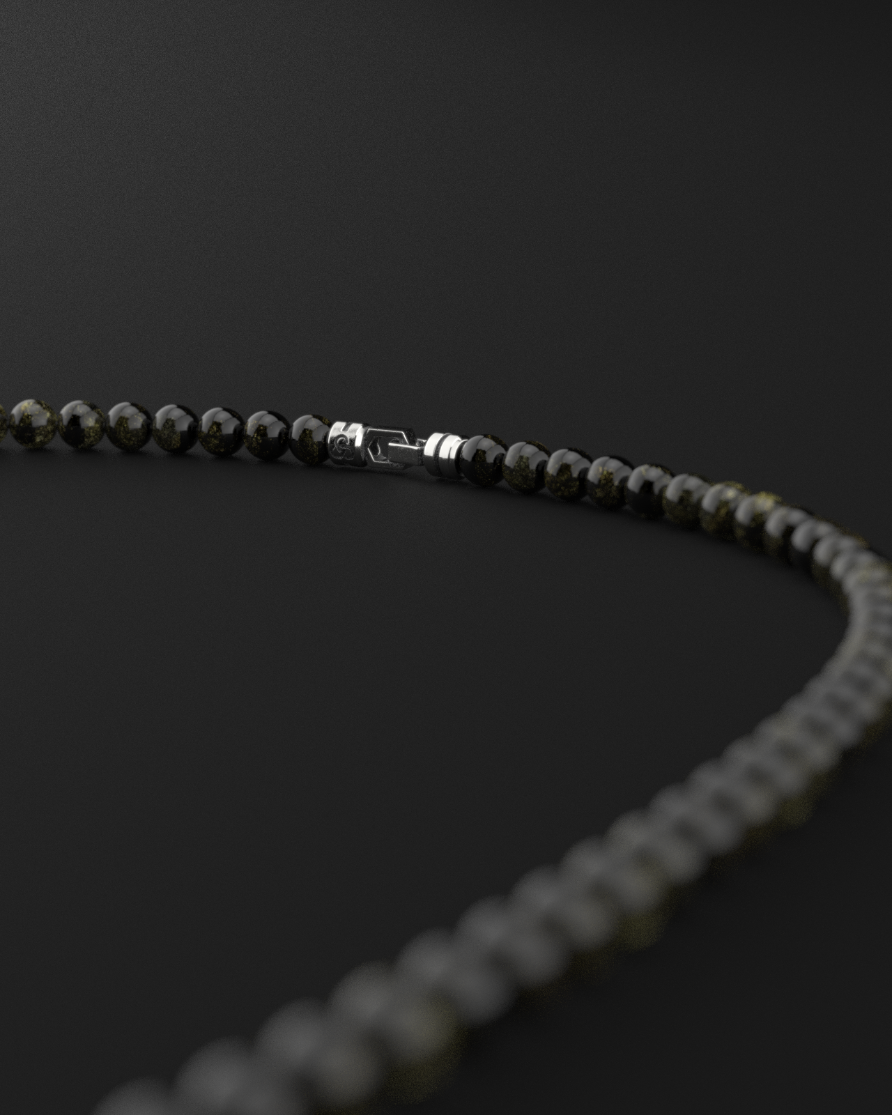 Obsidian Necklace 6mm | Vertex