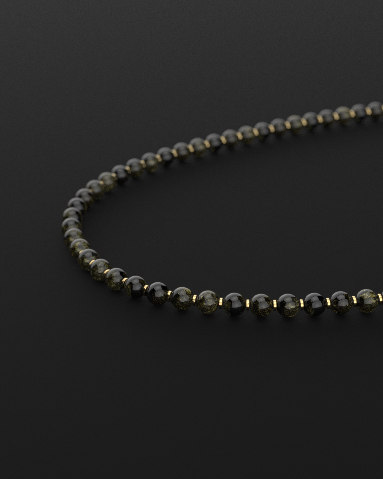 Obsidian Necklace 8mm | Prayer