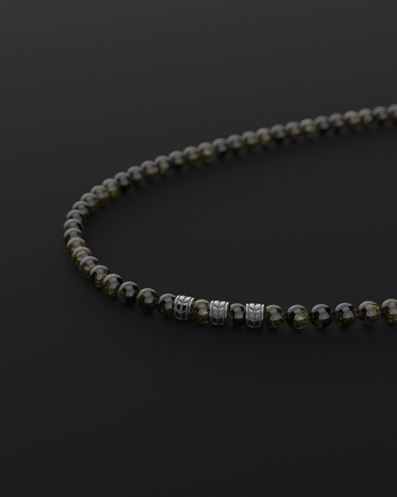 Obsidian Necklace 8mm | Royale