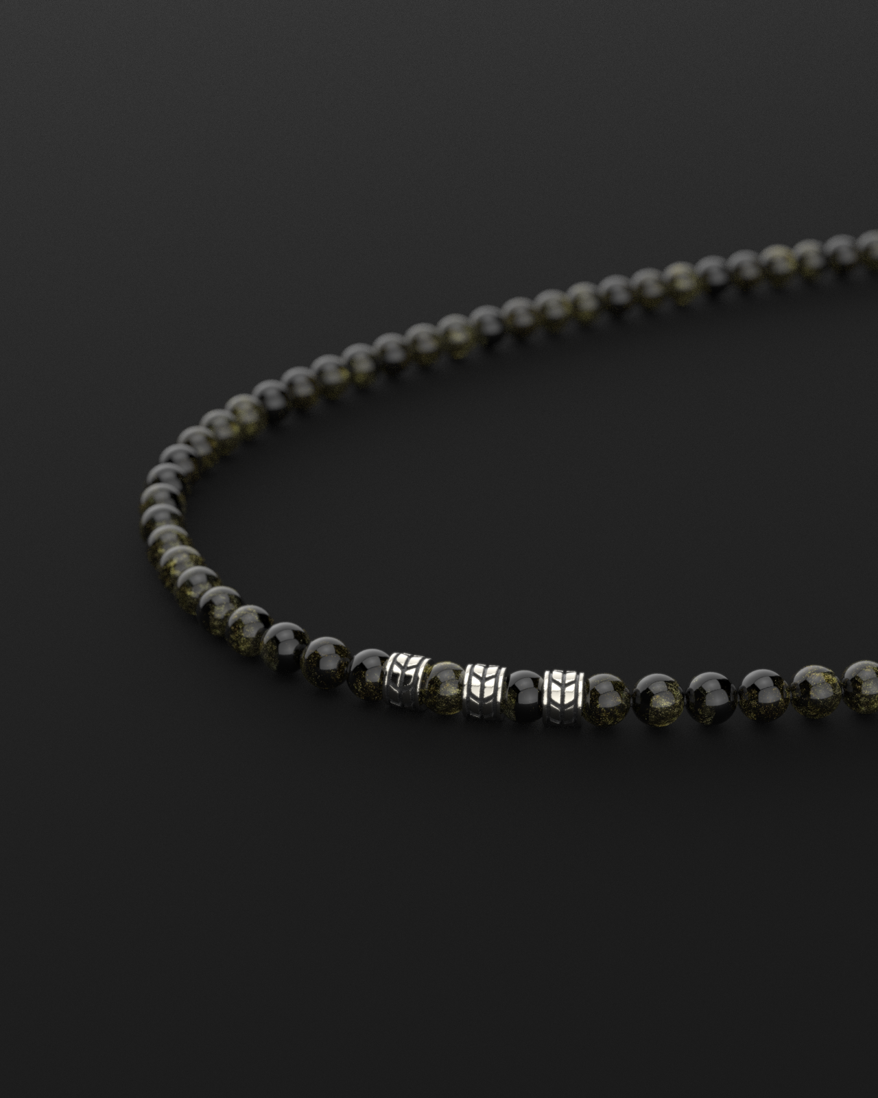 Obsidian Necklace 8mm | Royale