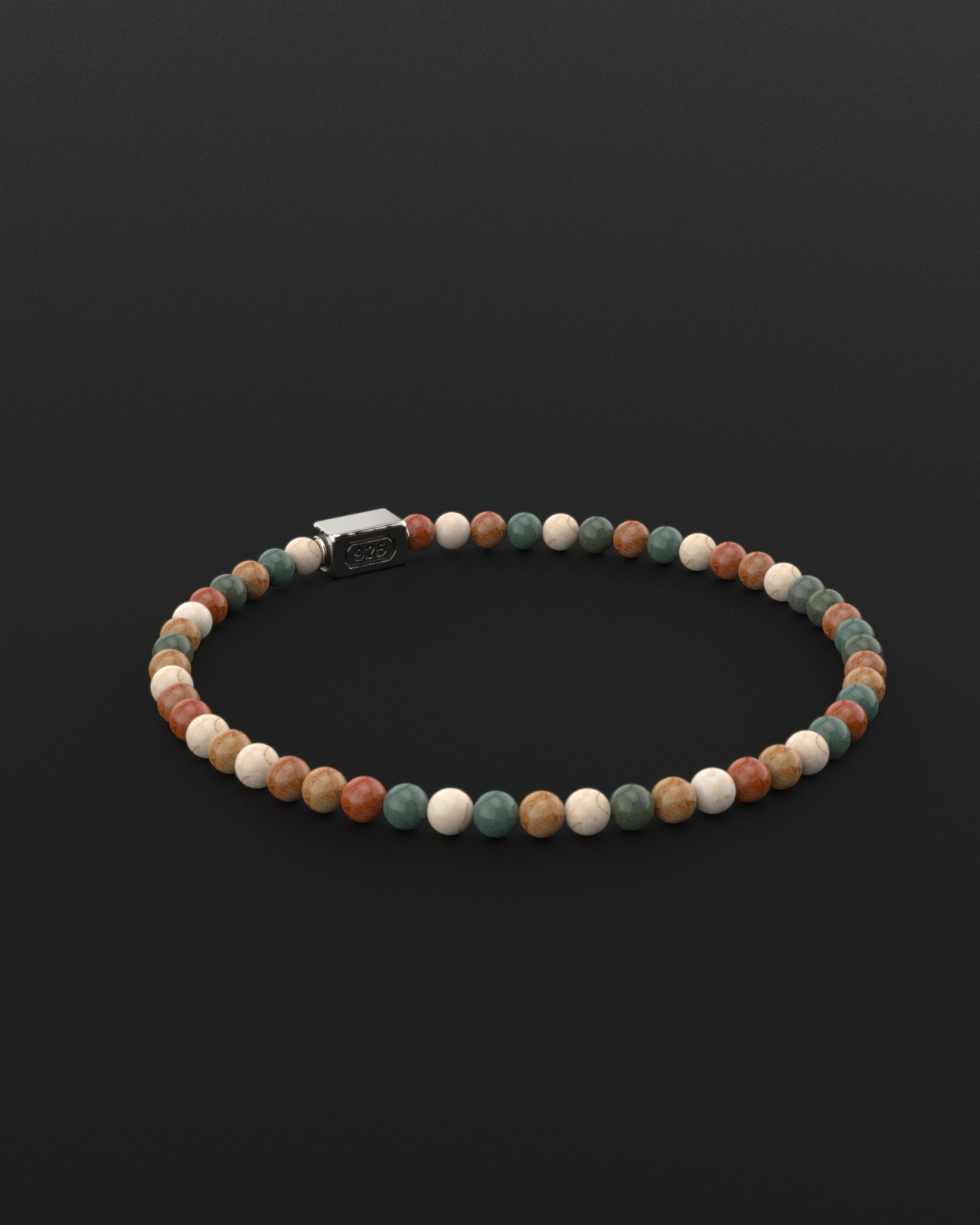 Ocean Agate Bracelet 4mm | Essential