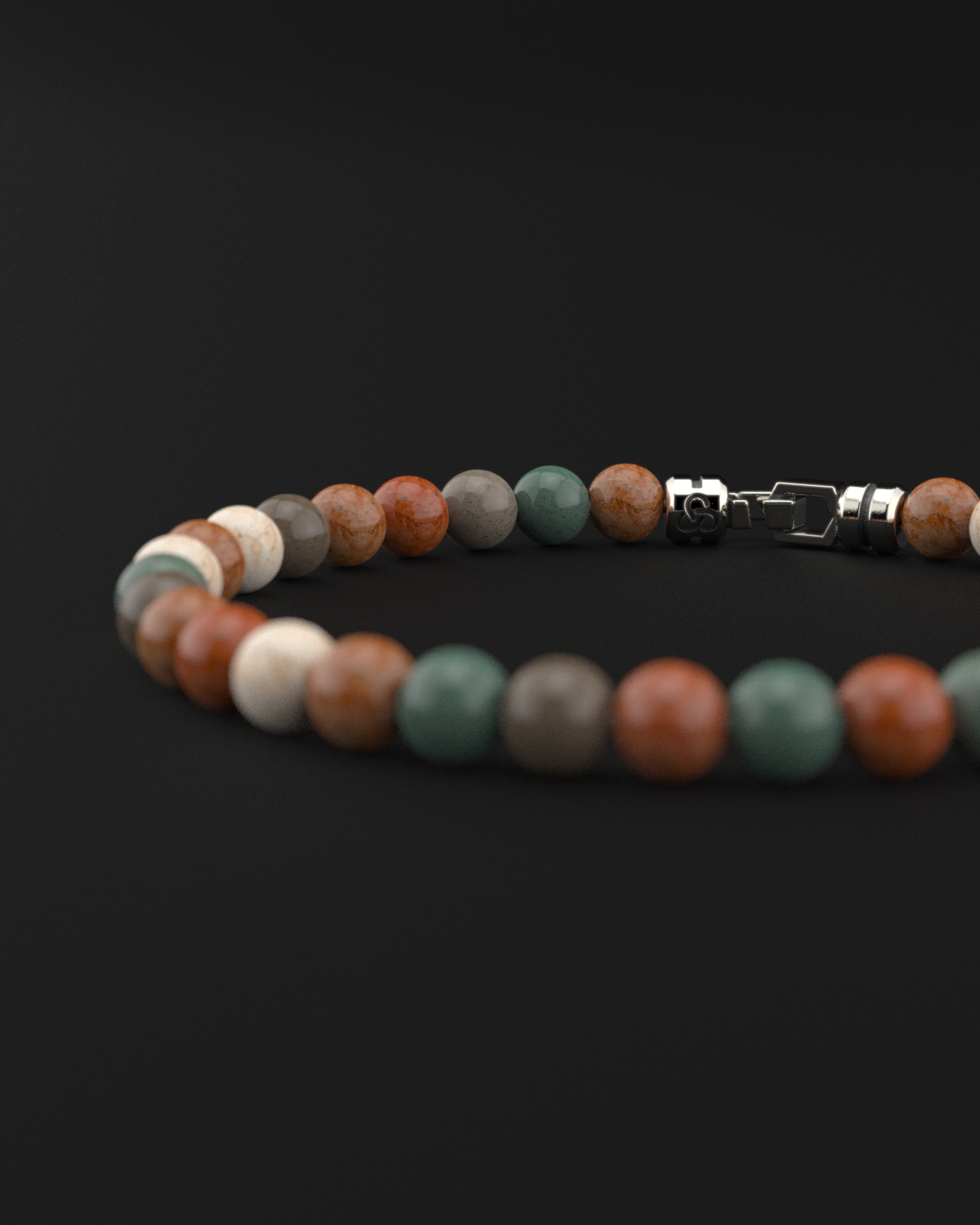 Ocean Agate Bracelet 6mm | VERTEX