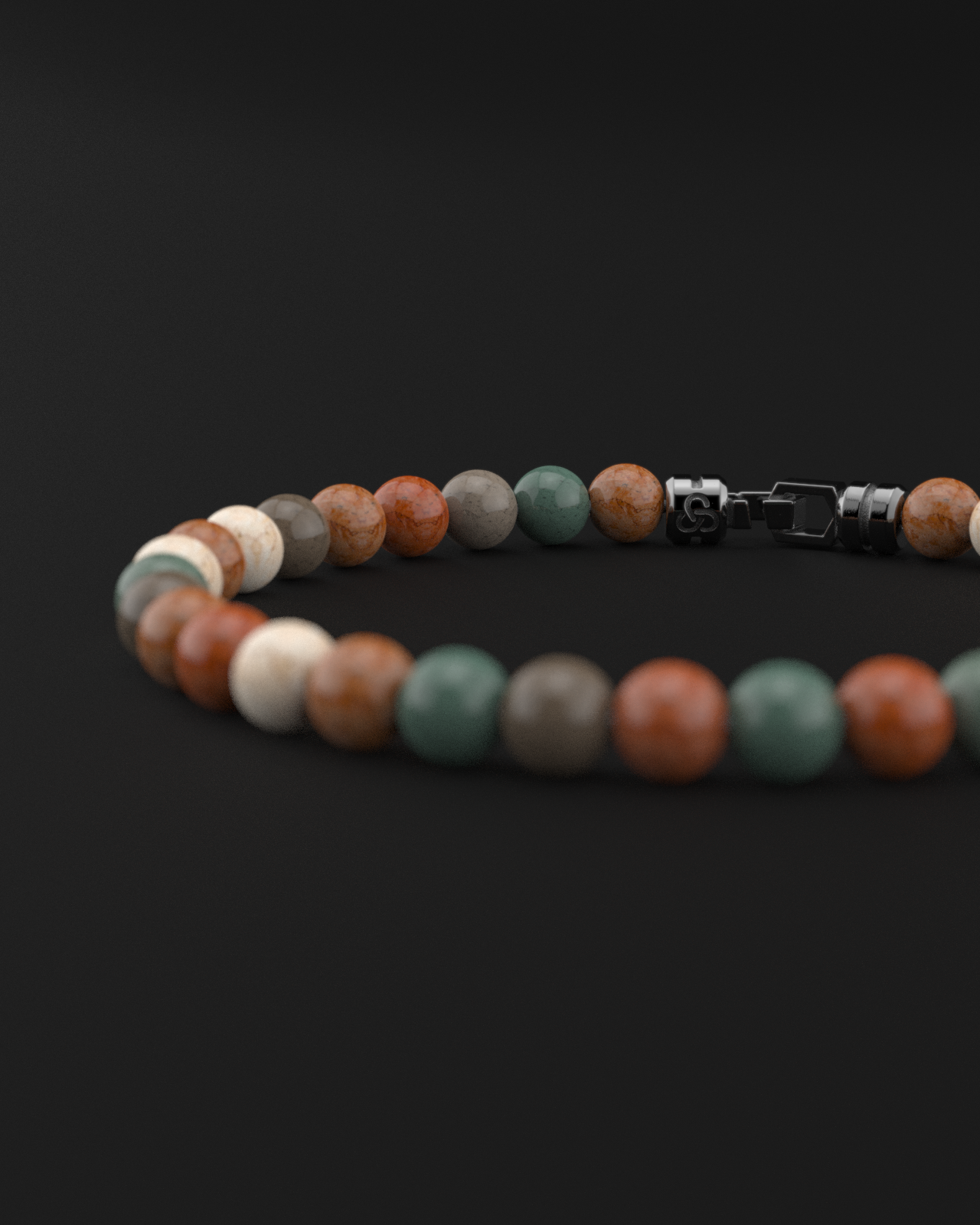 Ocean Agate Bracelet 6mm | VERTEX