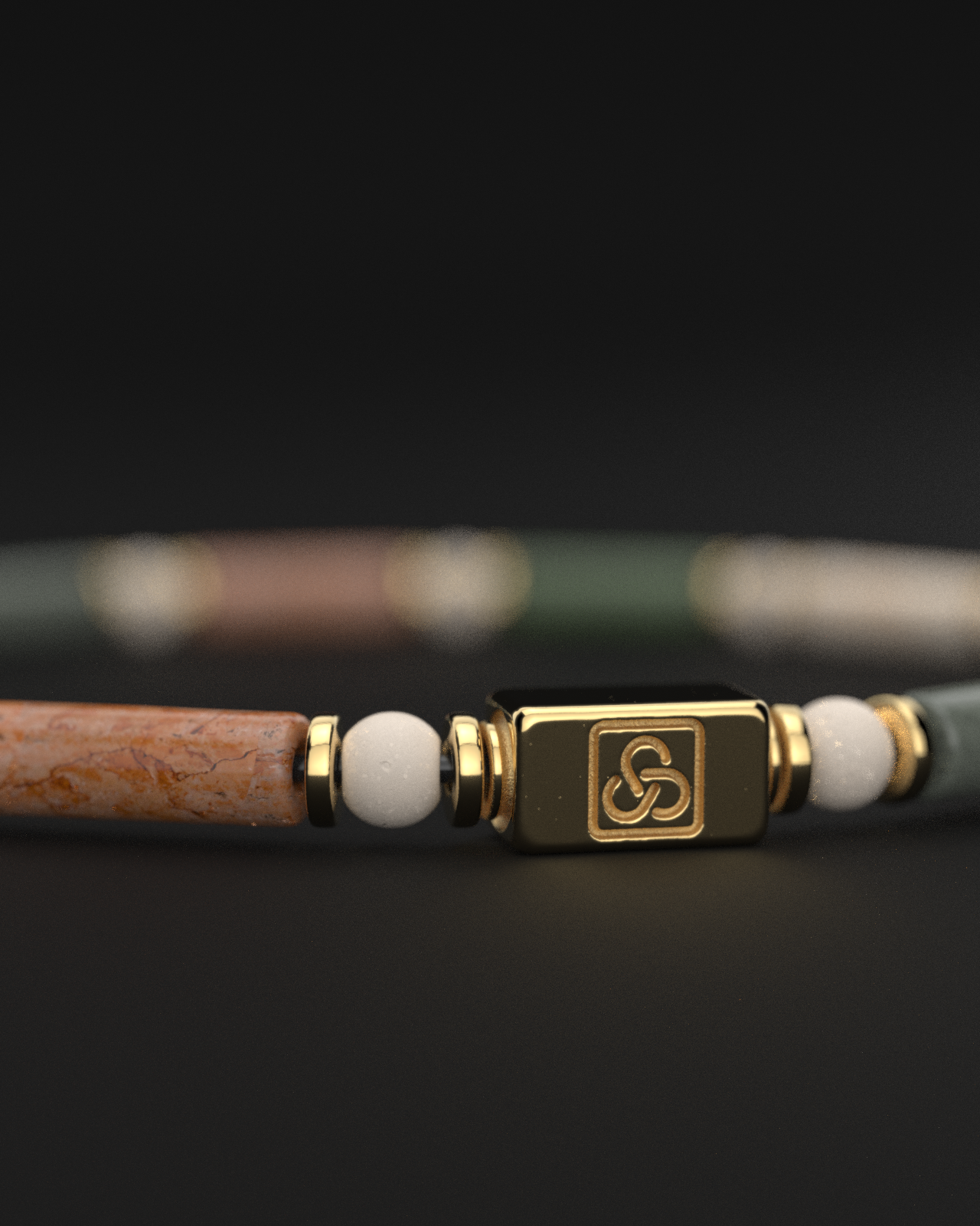 Ocean Agate + Rice Bracelet 4mm | PIPE